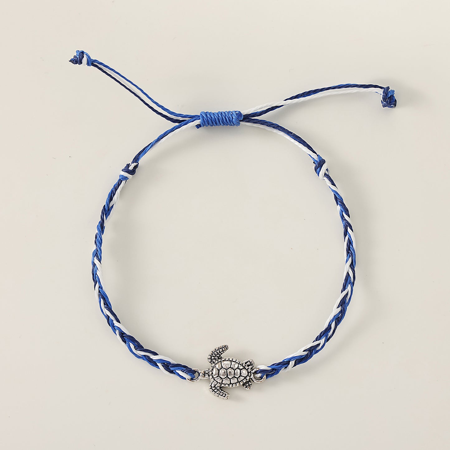 1PC Bohemian Style Multicolor Braided Adjustable Bracelet with Silver Turtle Charm for Women & Girls - Summer, Beach, Birthday, Mother's Day & Everyday Jewelry Gift