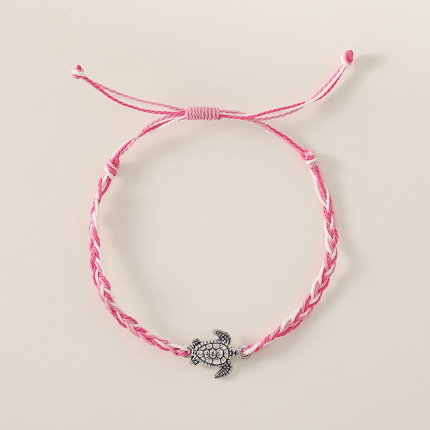 1PC Bohemian Style Multicolor Braided Adjustable Bracelet with Silver Turtle Charm for Women & Girls - Summer, Beach, Birthday, Mother's Day & Everyday Jewelry Gift