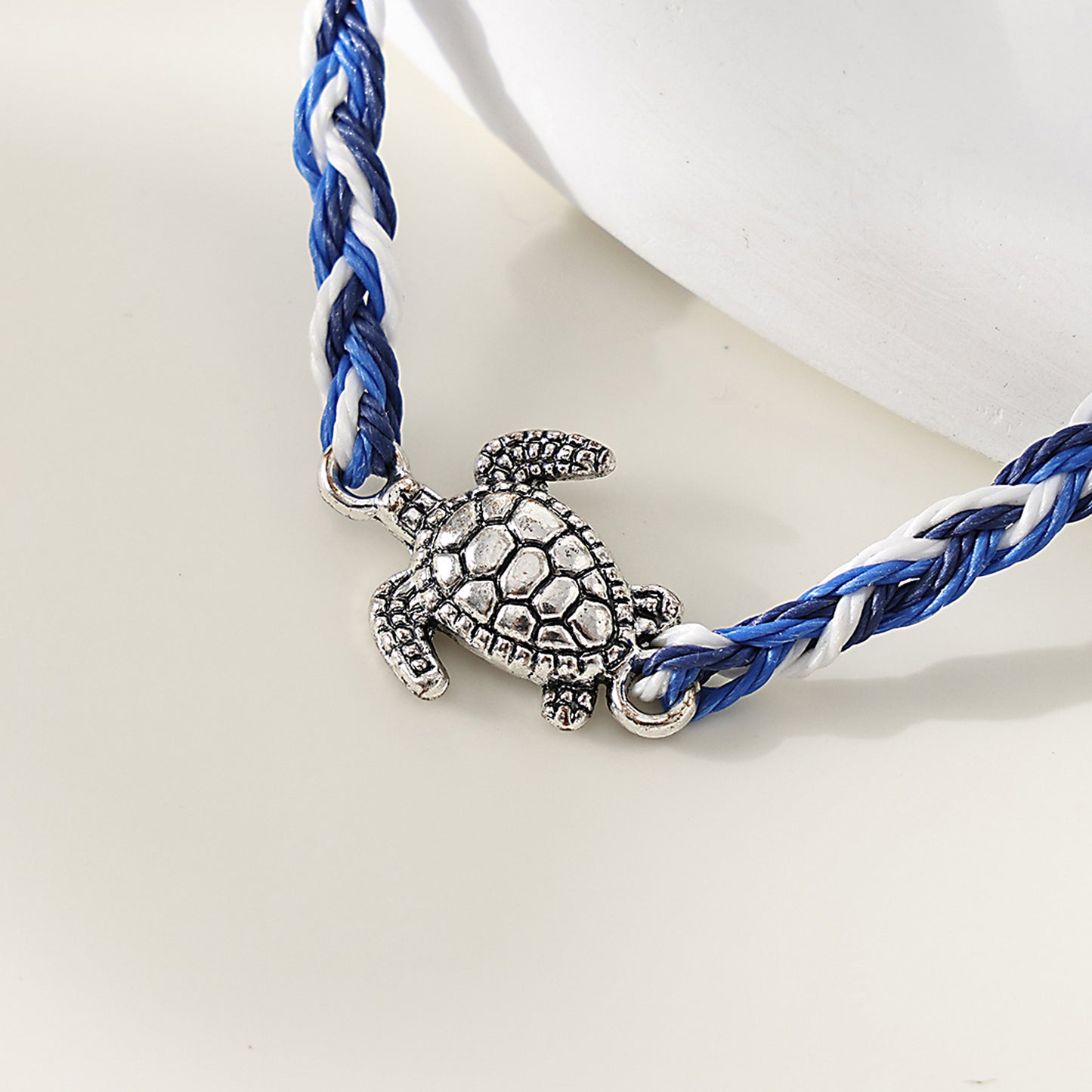 1PC Bohemian Style Multicolor Braided Adjustable Bracelet with Silver Turtle Charm for Women & Girls - Summer, Beach, Birthday, Mother's Day & Everyday Jewelry Gift