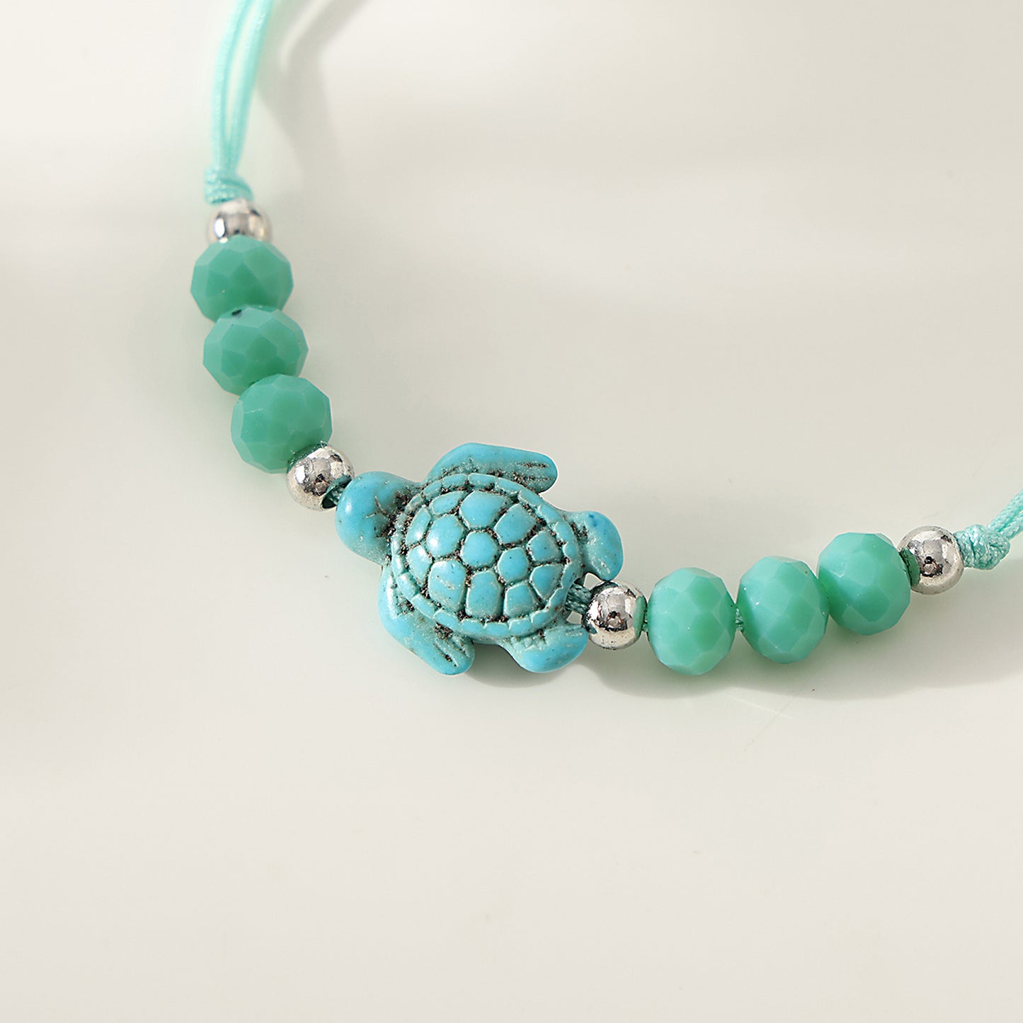1 pc Bohemian Style Turquoise Sea - Turtle Beaded Adjustable Bracelet for Women & Men, Perfect for Summer Beach Vacations, Valentine's Day, Mother's Day Gifts