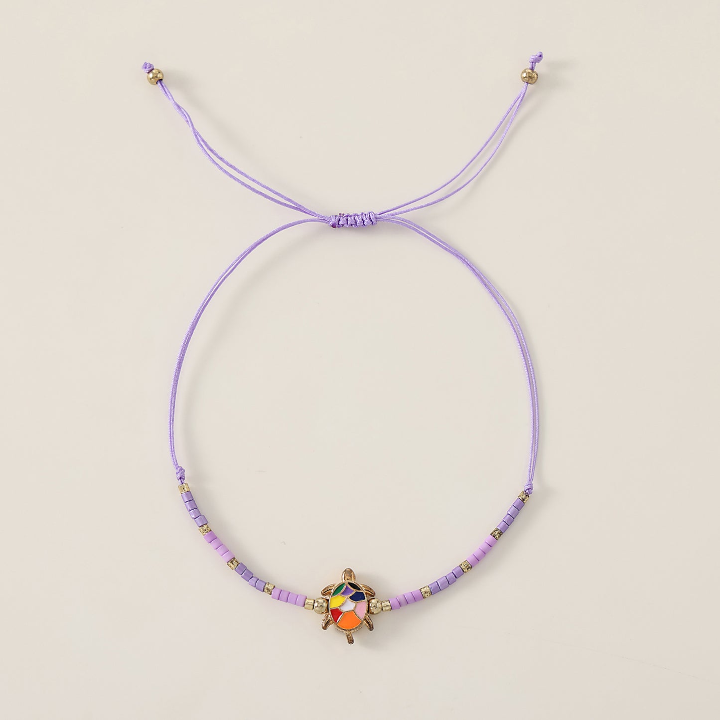1 pc Bohemian Style Multicolor Enamel Turtle Beaded Bracelet Set for Women & Girls - Birthday, Christmas & Everyday Jewelry Gift