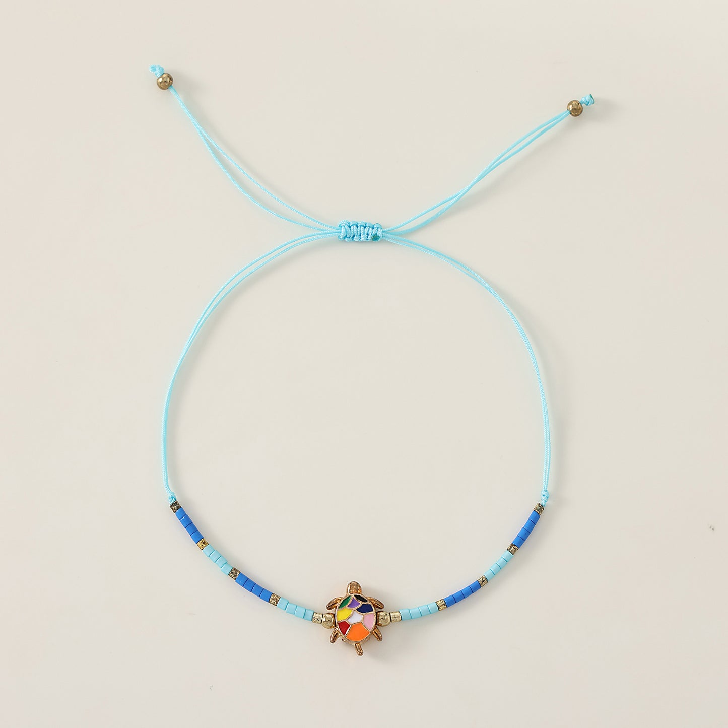 1 pc Bohemian Style Multicolor Enamel Turtle Beaded Bracelet Set for Women & Girls - Birthday, Christmas & Everyday Jewelry Gift