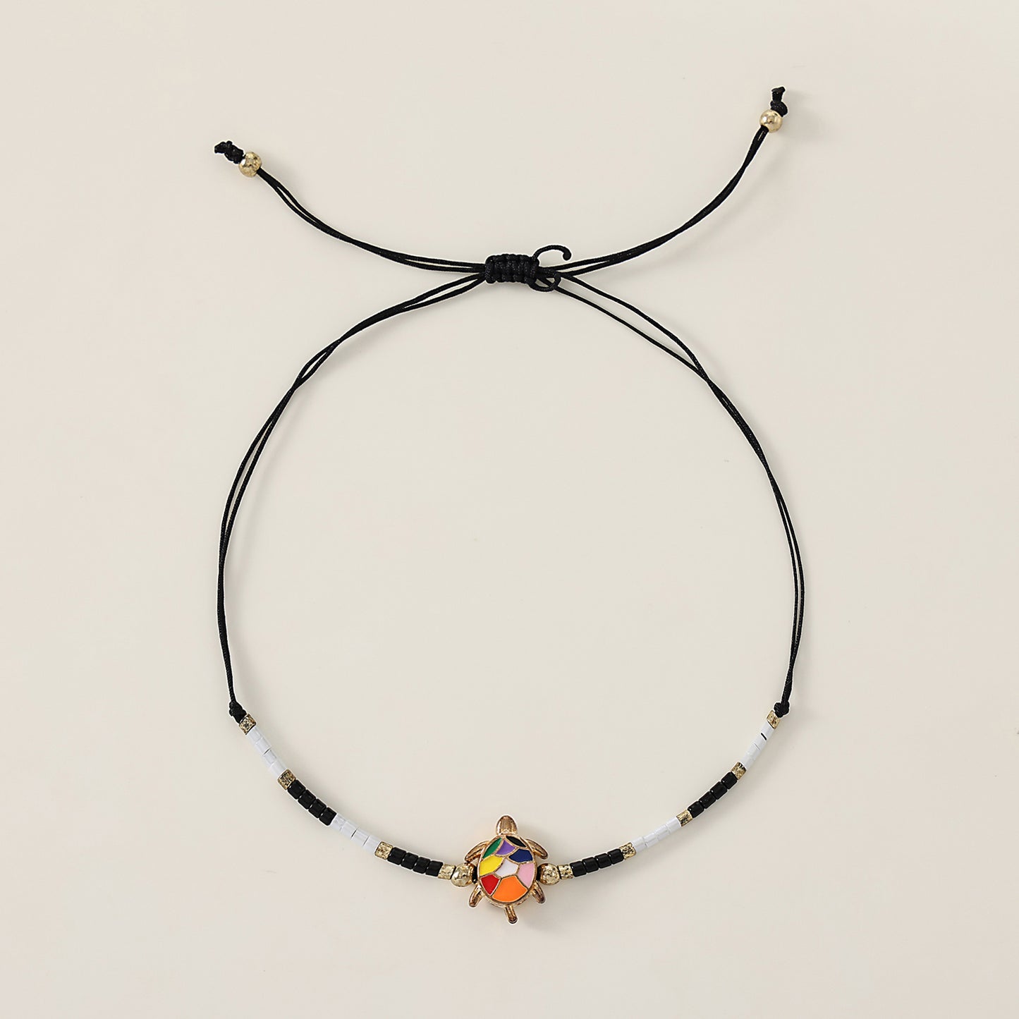 1 pc Bohemian Style Multicolor Enamel Turtle Beaded Bracelet Set for Women & Girls - Birthday, Christmas & Everyday Jewelry Gift