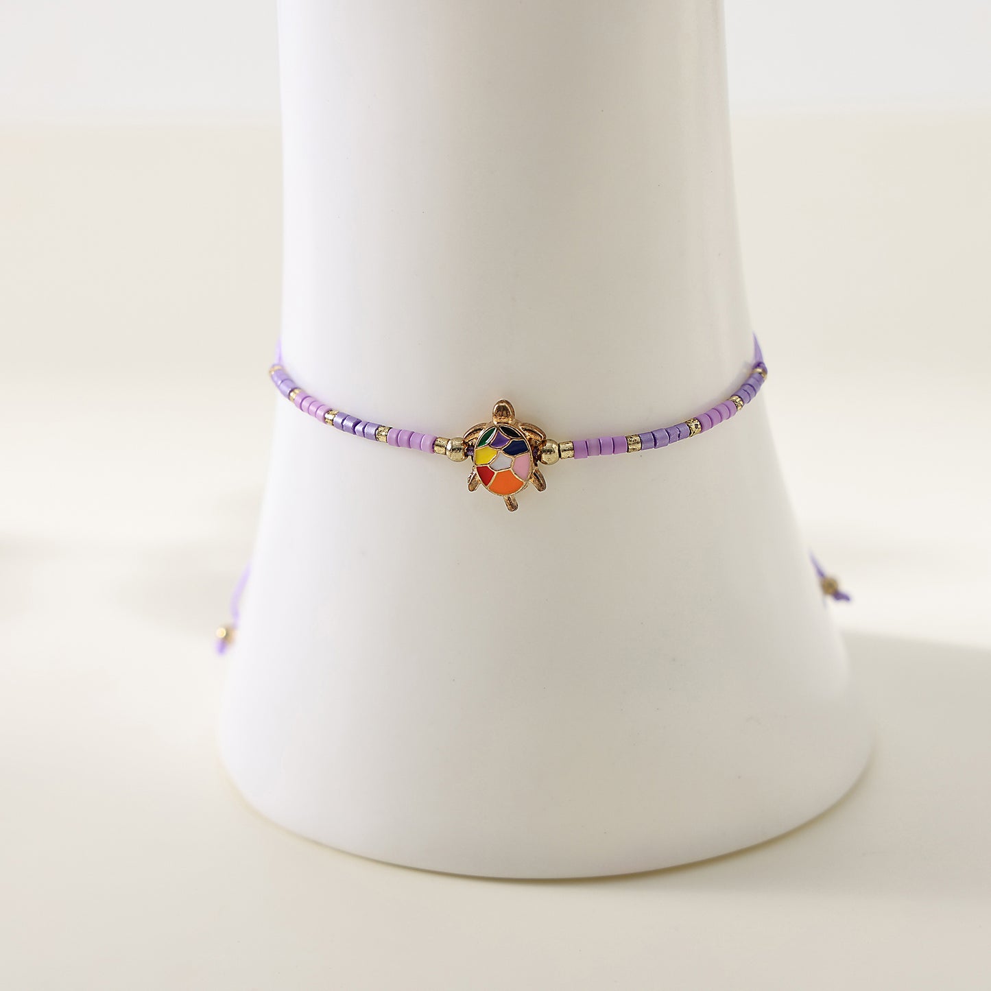 1 pc Bohemian Style Multicolor Enamel Turtle Beaded Bracelet Set for Women & Girls - Birthday, Christmas & Everyday Jewelry Gift