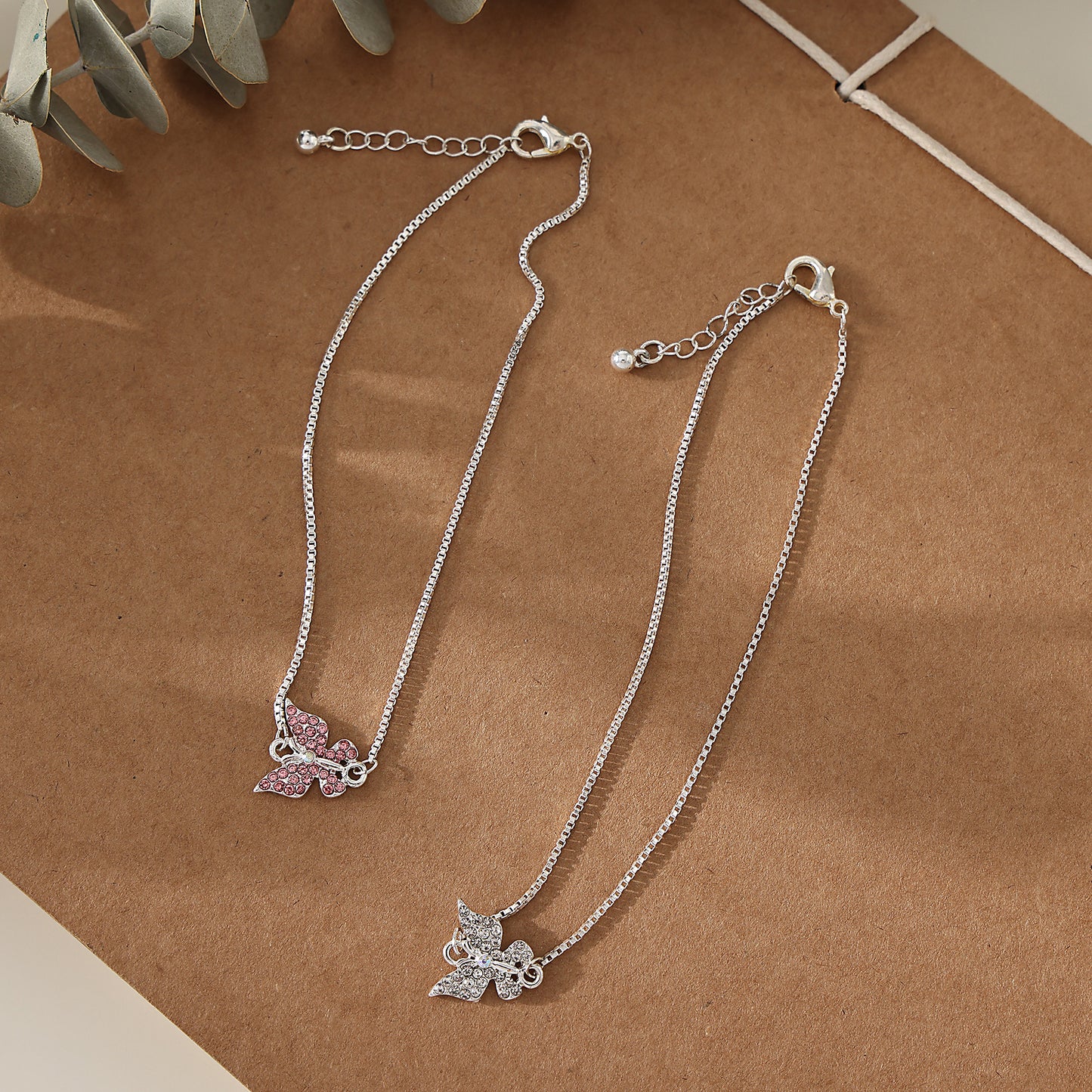 1 Piece Elegant Rhinestone Butterfly Anklet with Silver Chain & Adjustable Clasp for Women - Summer Beach Jewelry & Special Occasion Gift