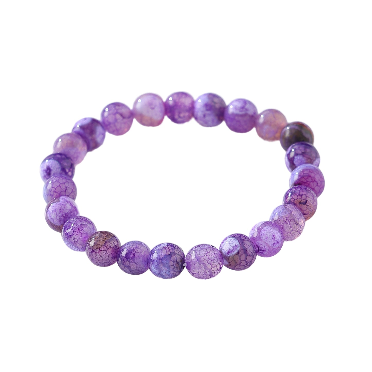Assorted 8MM Genuine Stone Beaded Bracelets – Gradient & Crackle Patterns for Women & Men, Handcrafted Natural Jewelry