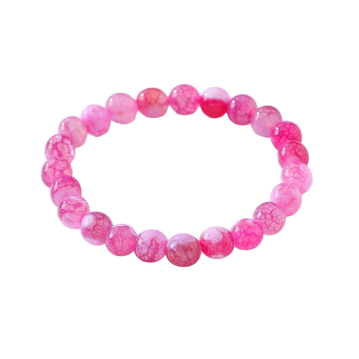 Assorted 8MM Genuine Stone Beaded Bracelets – Gradient & Crackle Patterns for Women & Men, Handcrafted Natural Jewelry