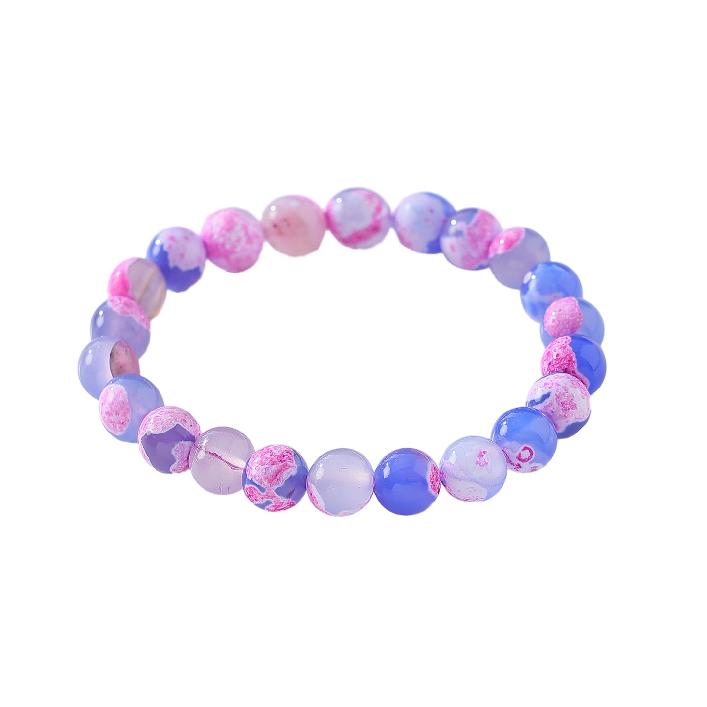 Assorted 8MM Genuine Stone Beaded Bracelets – Gradient & Crackle Patterns for Women & Men, Handcrafted Natural Jewelry