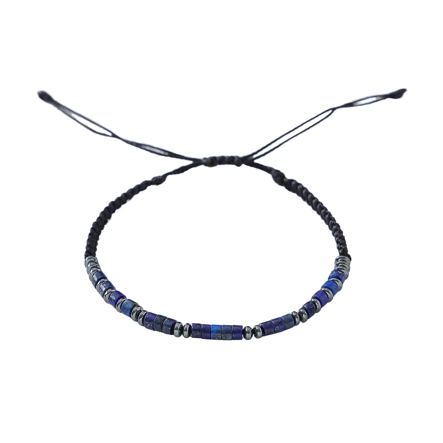 Hand-crafted Genuine Stone and Hematite Macrame Bracelets for Women and Men - Fashionable and Versatile Jewelry