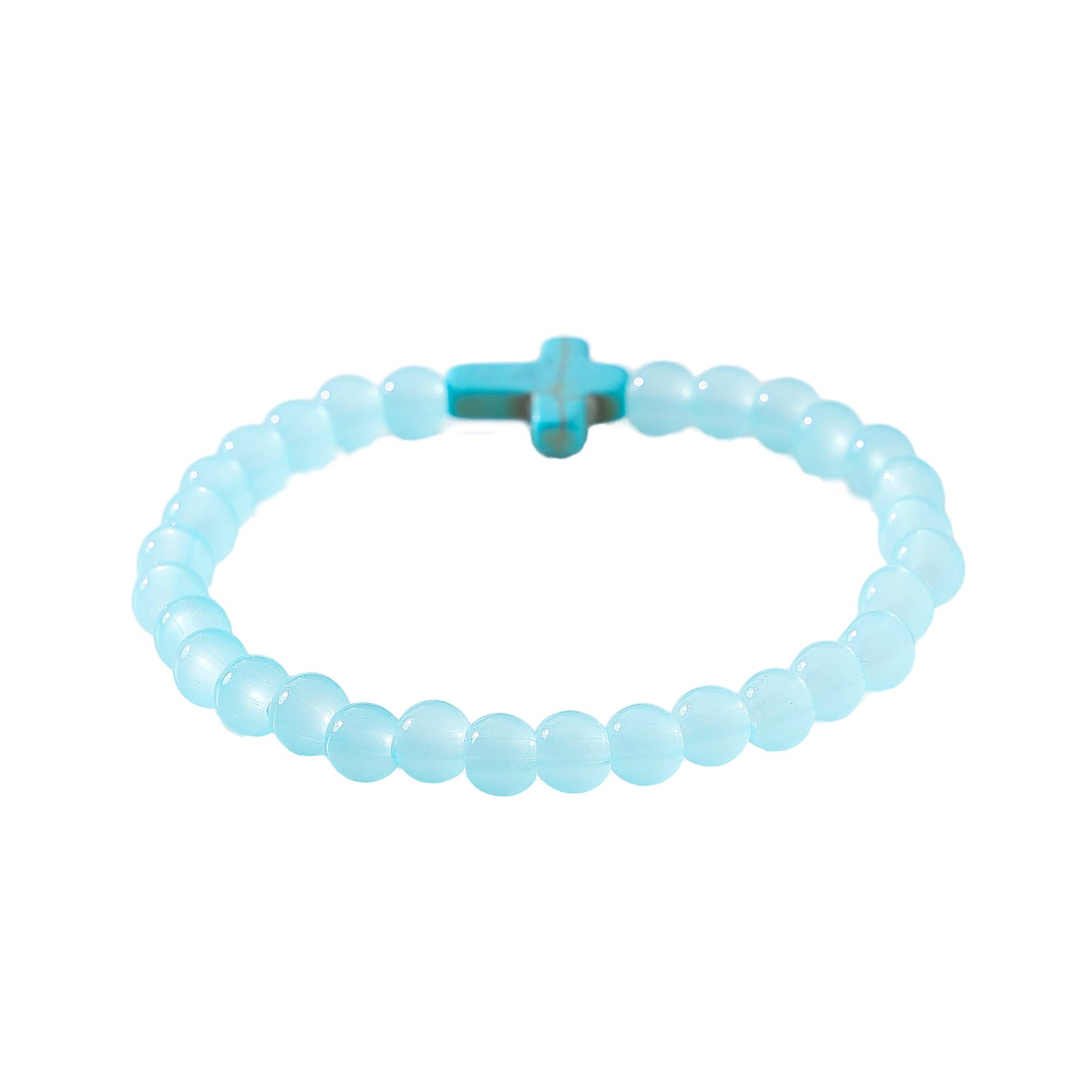 Stylish Stone Bead & Cross Bracelets for Women - Assorted Pastel Designs with Spiritual Charm, Minimalist Jewelry for Everyday or Occasion