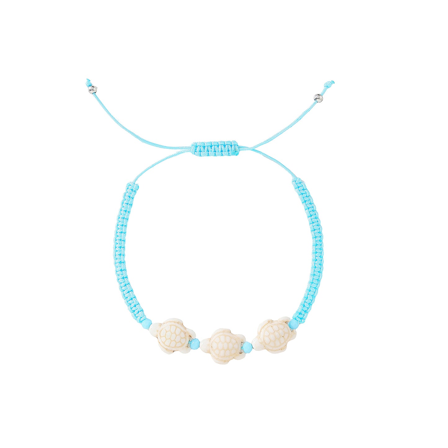 Adorable White Turtle Bead String Bracelets - Ocean-Inspired Jewelry for Kids & Adults, Adjustable & Stackable Designs