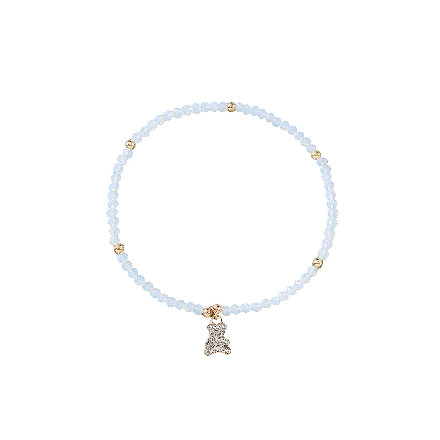 Charming Assorted Beaded Bracelets with Dazzling Crystal Bear Charms for Women - Perfect for Every Occasion