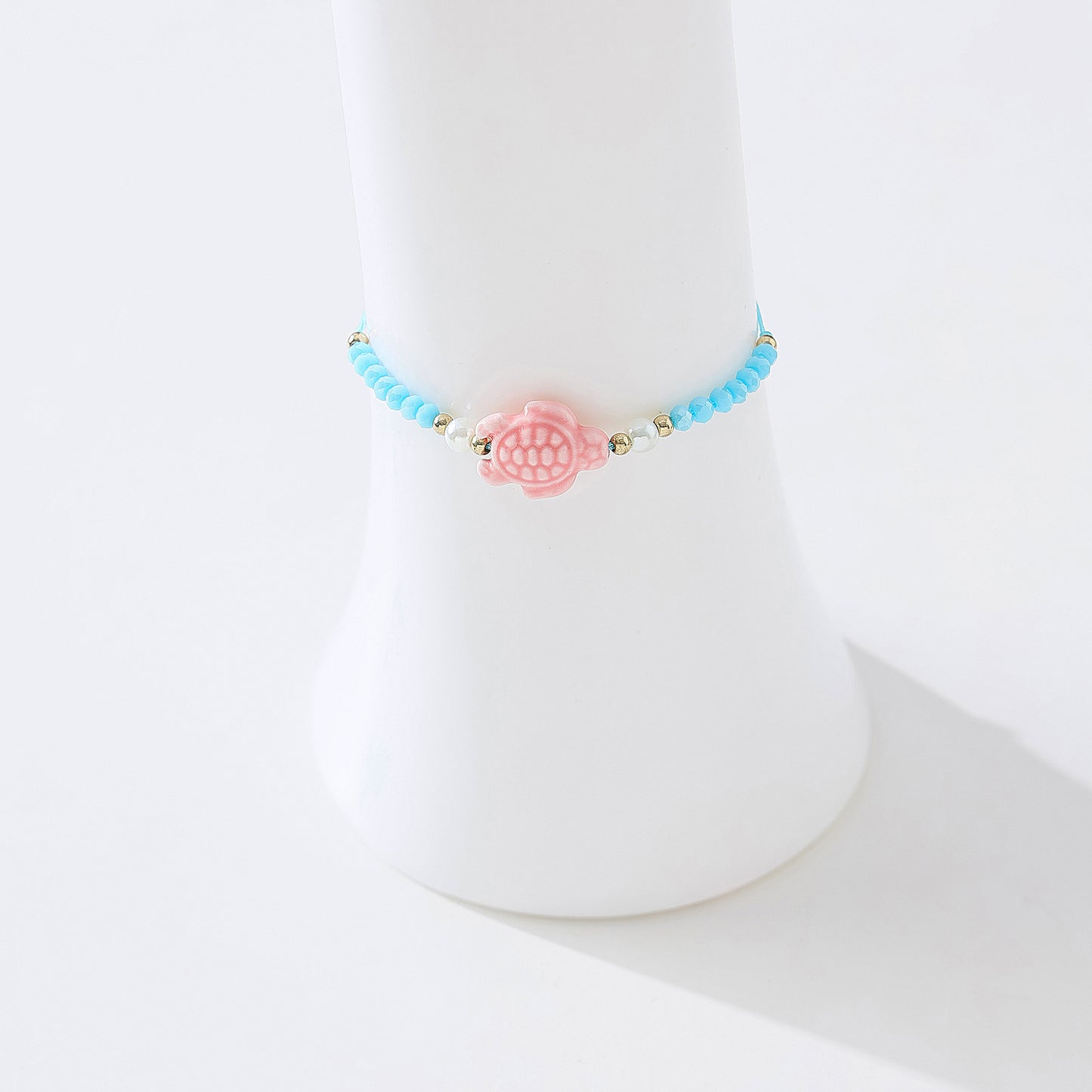 Assorted Beaded Bracelets with Ceramic Turtle Charms - Adjustable Handmade Jewelry for Women & Girls