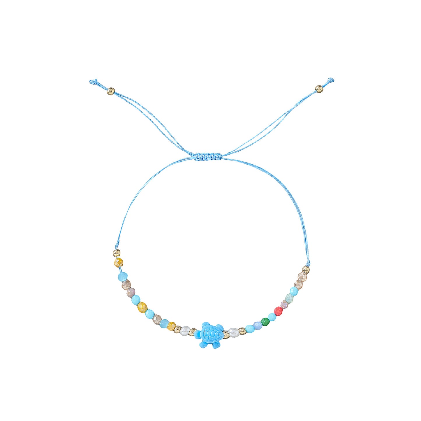 Adorable Beaded Turtle String Bracelet for Women and Girls - Soft Pastel Colors, Hand-crafted Charm, Adjustable String