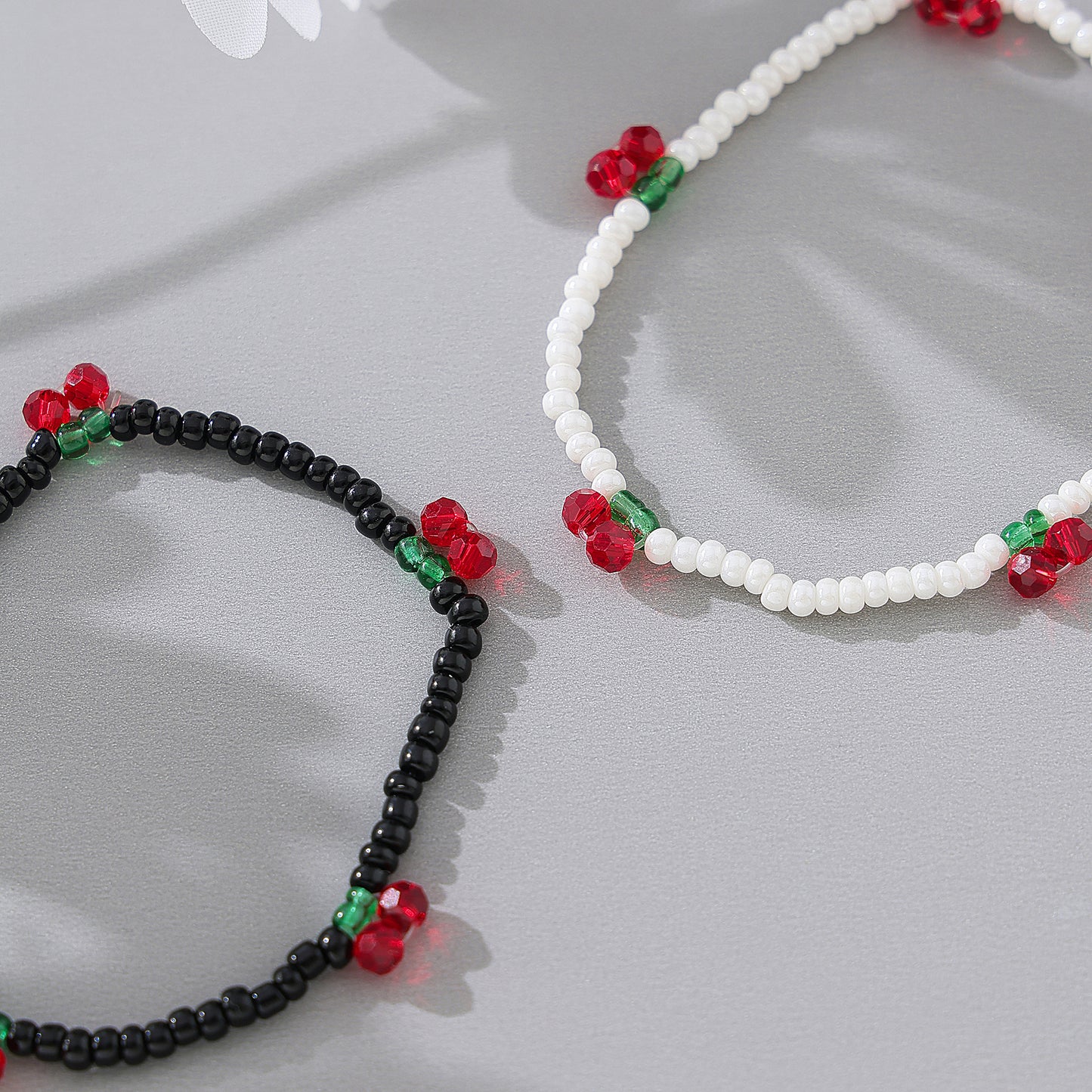 Charming Assorted Elastic Cherry - Themed Beaded Bracelets for Women - Perfect for Every Occasion