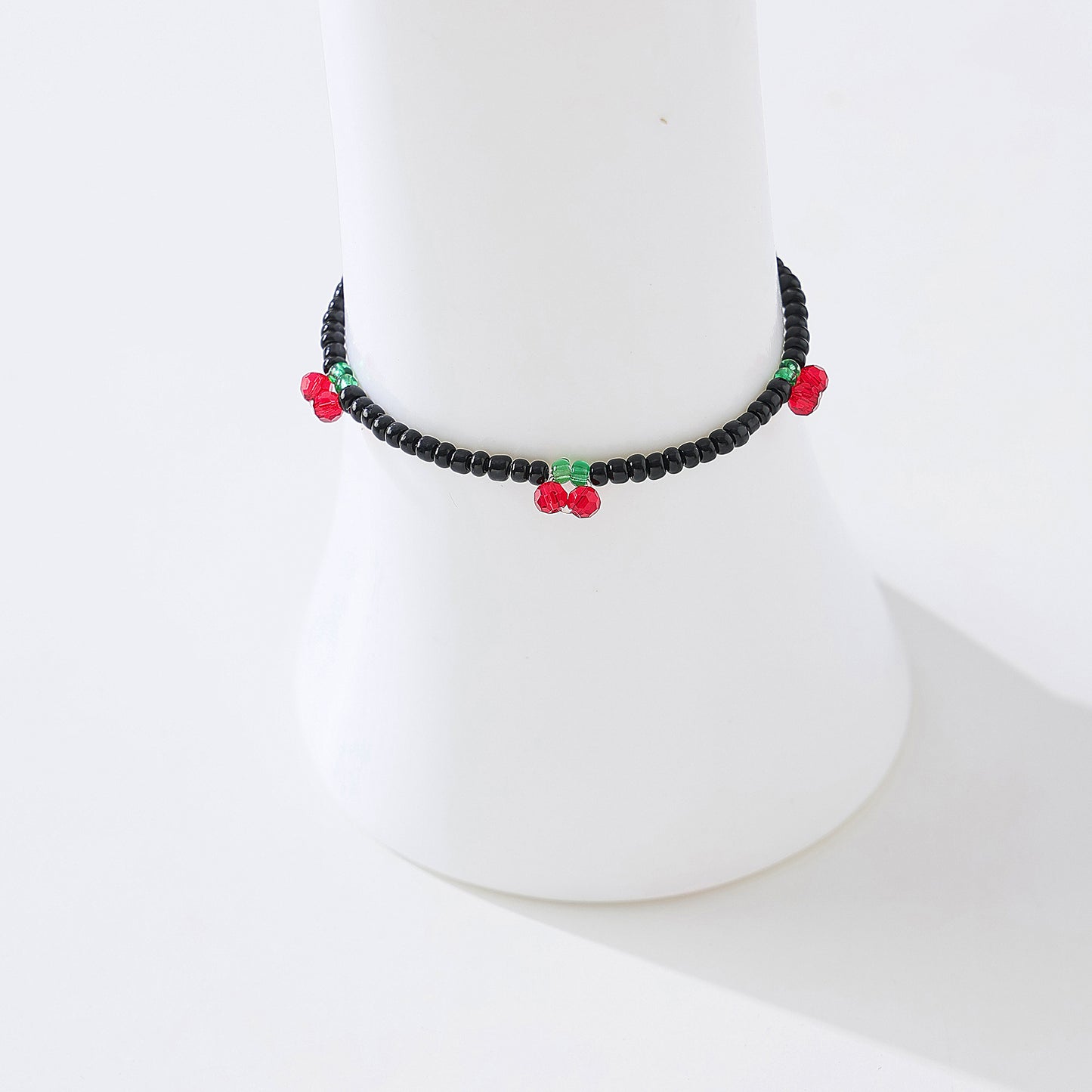Charming Assorted Elastic Cherry - Themed Beaded Bracelets for Women - Perfect for Every Occasion