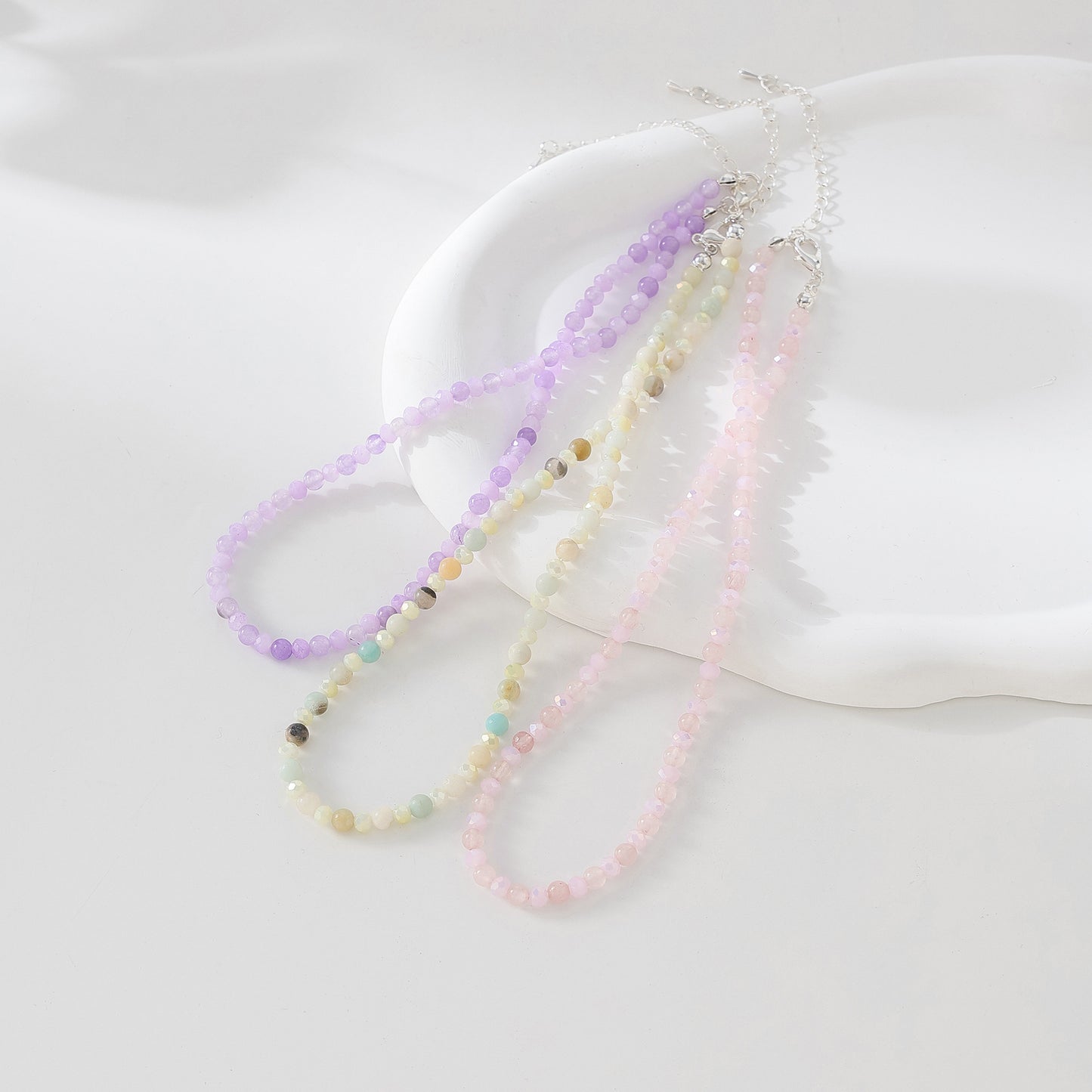 Exquisite Assorted Natural Stone and Crystal Bead Necklace - A Touch of Nature's Elegance