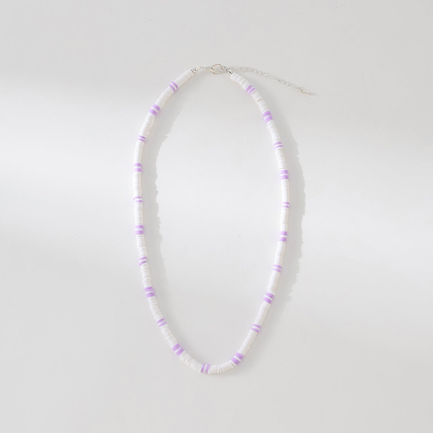 Chic Pastel and White Fimo Beaded Necklace - Boho - Chic Jewelry for Women