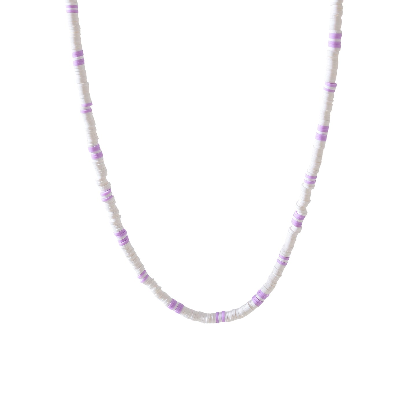 Chic Pastel and White Fimo Beaded Necklace - Boho - Chic Jewelry for Women