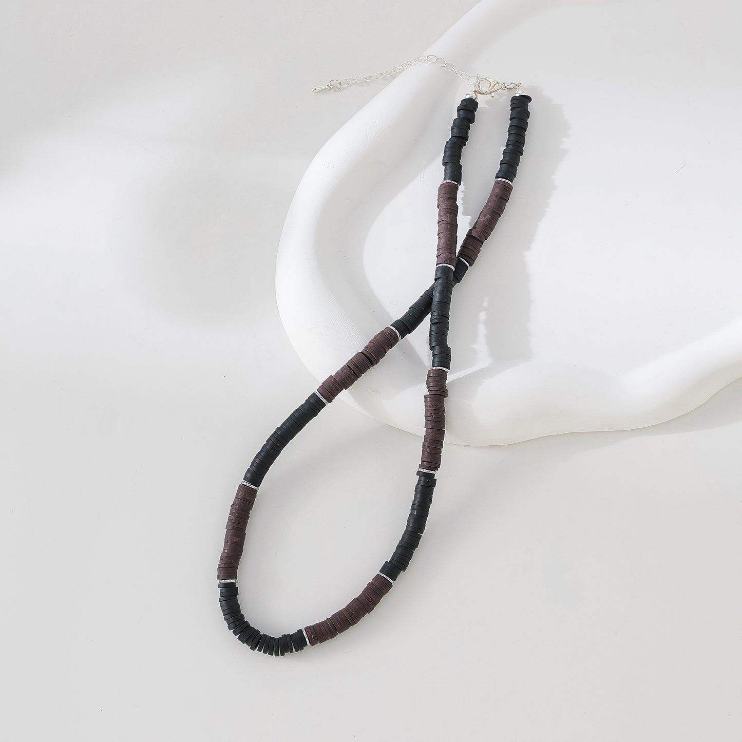 Men's Hand - crafted Fimo Clay Bead Necklace - Versatile Style for Every Occasion