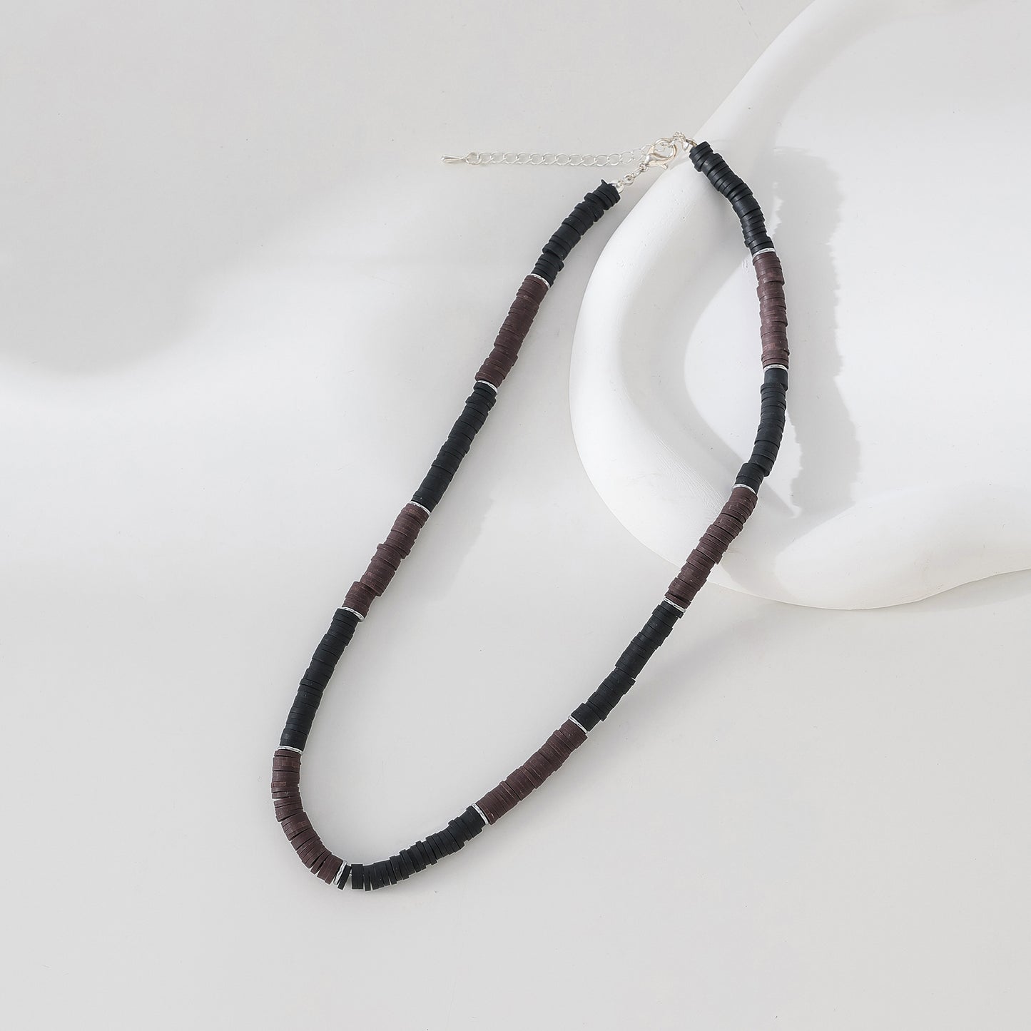 Men's Hand - crafted Fimo Clay Bead Necklace - Versatile Style for Every Occasion
