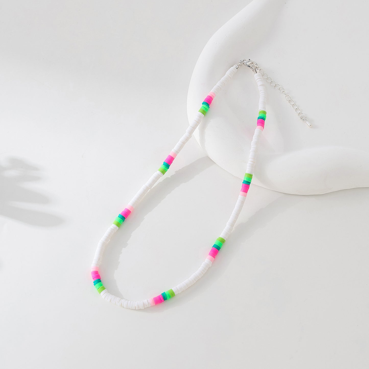 Charming 4mm Fimo Beaded Necklace: Vibrant & Trendy Statement Piece for Women