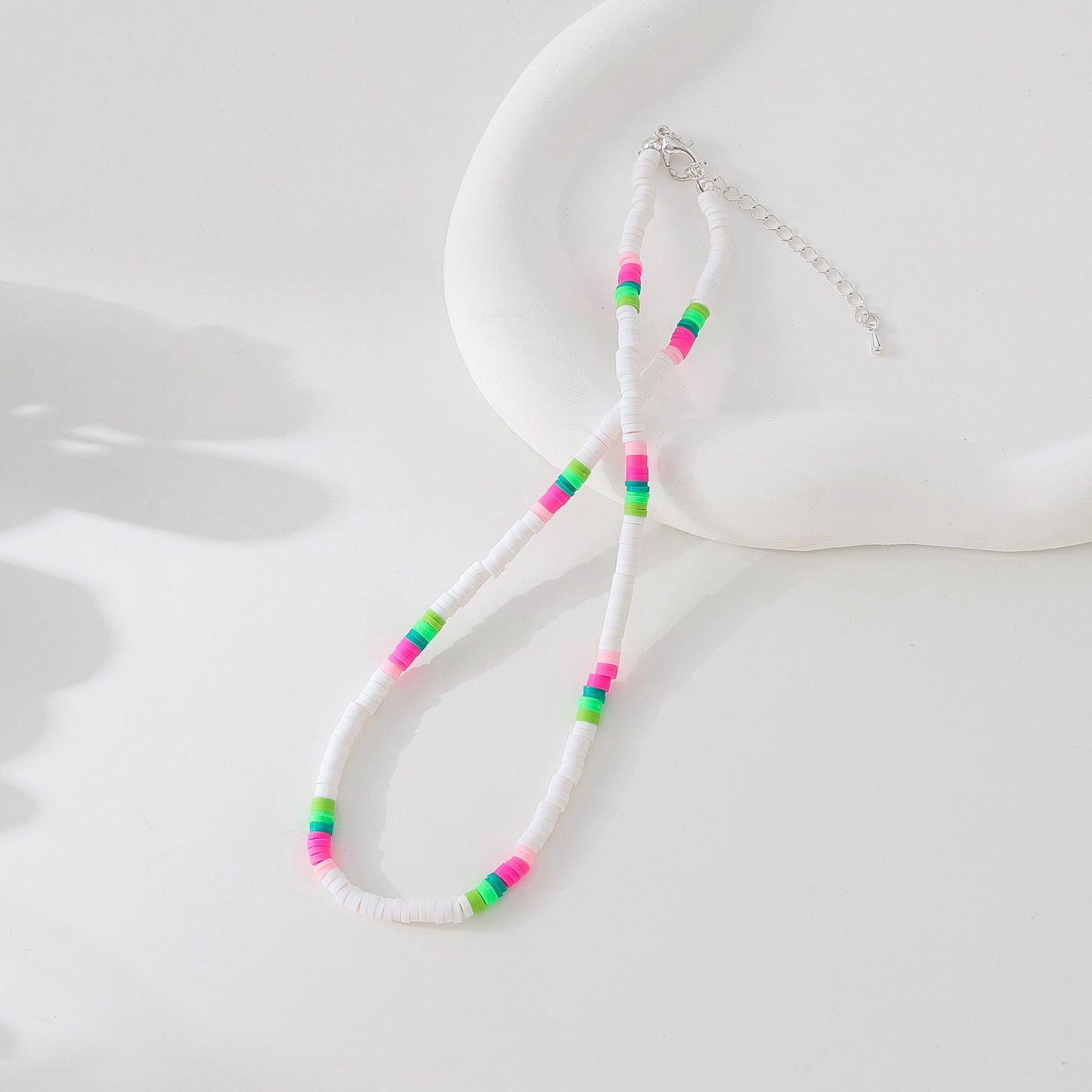 Charming 4mm Fimo Beaded Necklace: Vibrant & Trendy Statement Piece for Women