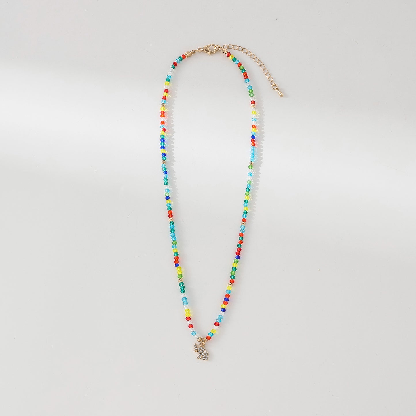 Charming Assorted Beaded Necklaces with Sparkling Crystal Elephant Charms - Boho Style Jewelry for Women