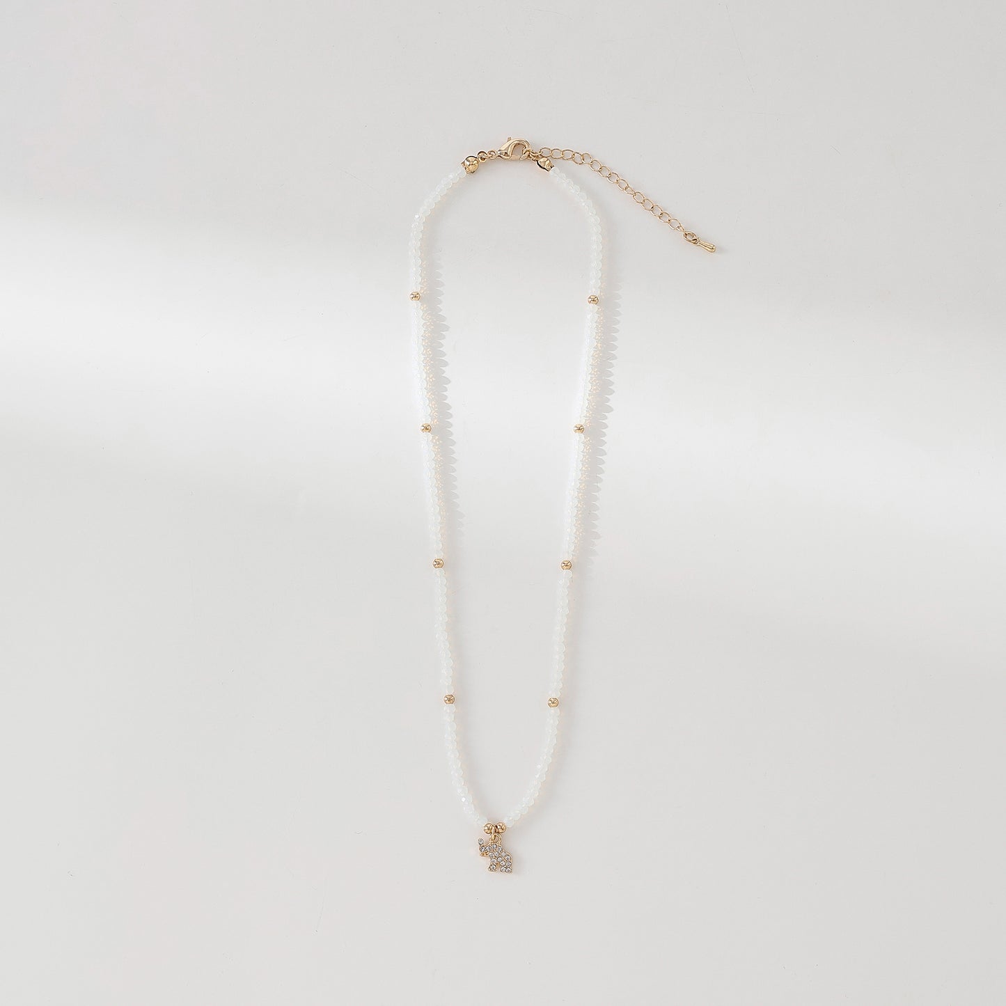 Charming Assorted Beaded Necklaces with Sparkling Crystal Elephant Charms - Boho Style Jewelry for Women