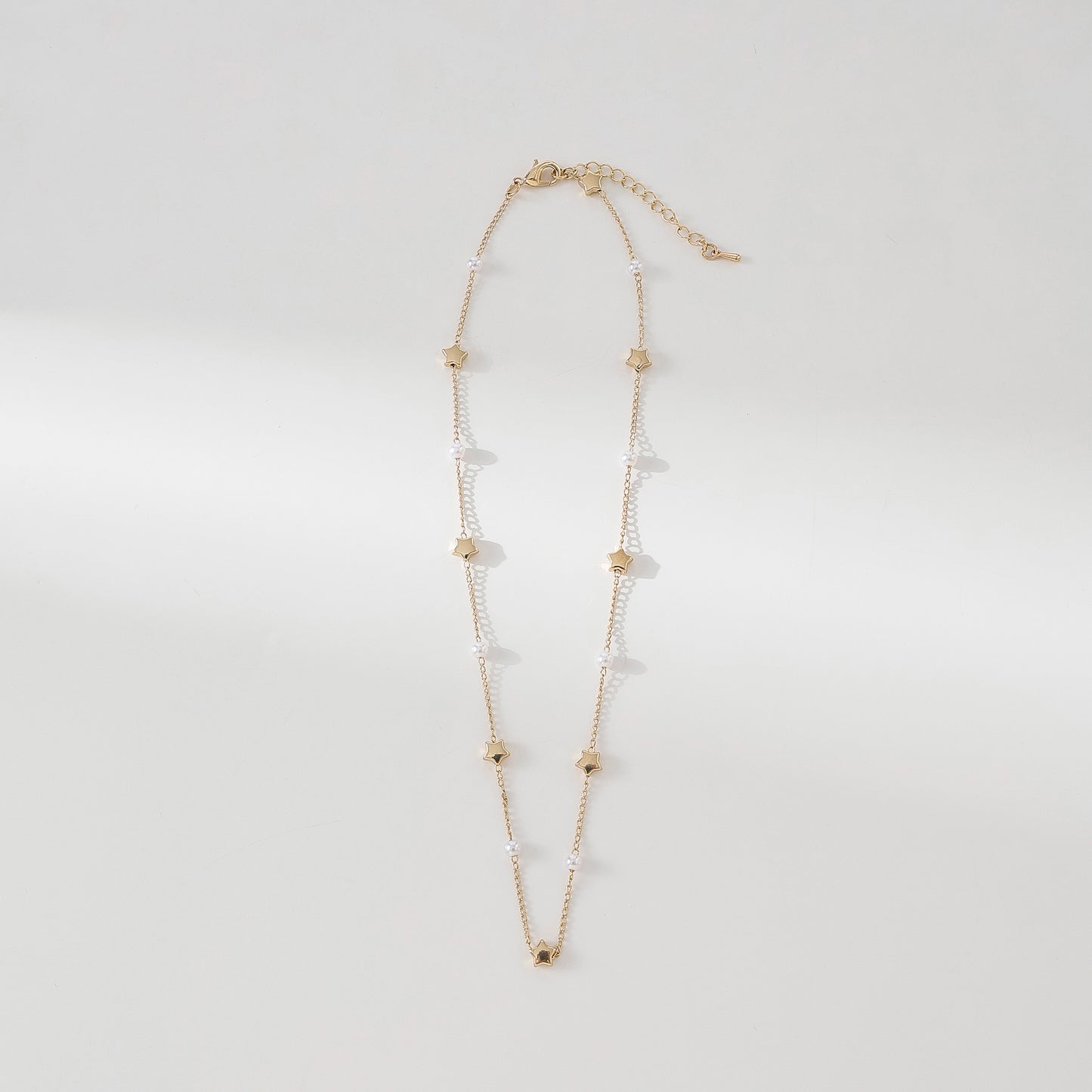 Stylish Star - Pearl Layered Necklaces in Silver, Gold, and Rose Gold for Women