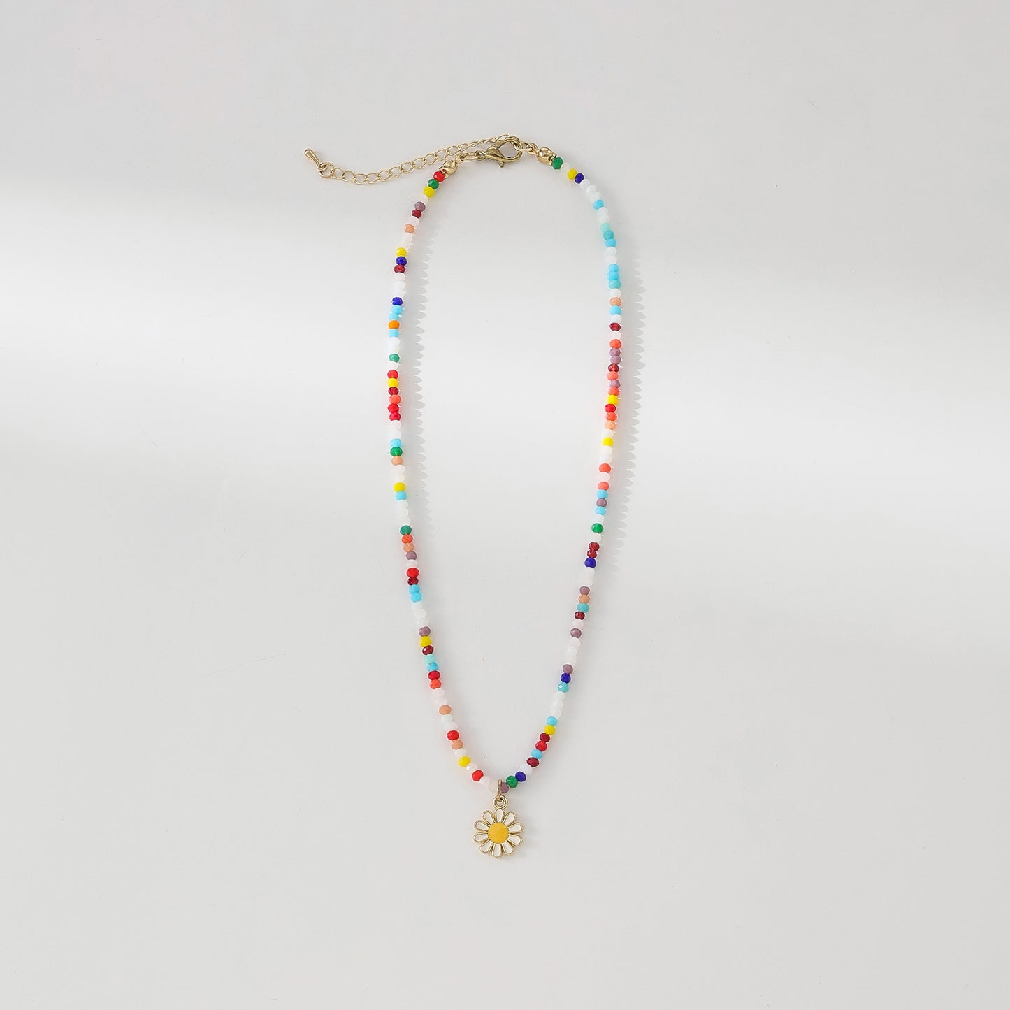 Charming Daisy - Adorned Multicolor Bead Necklace for Women