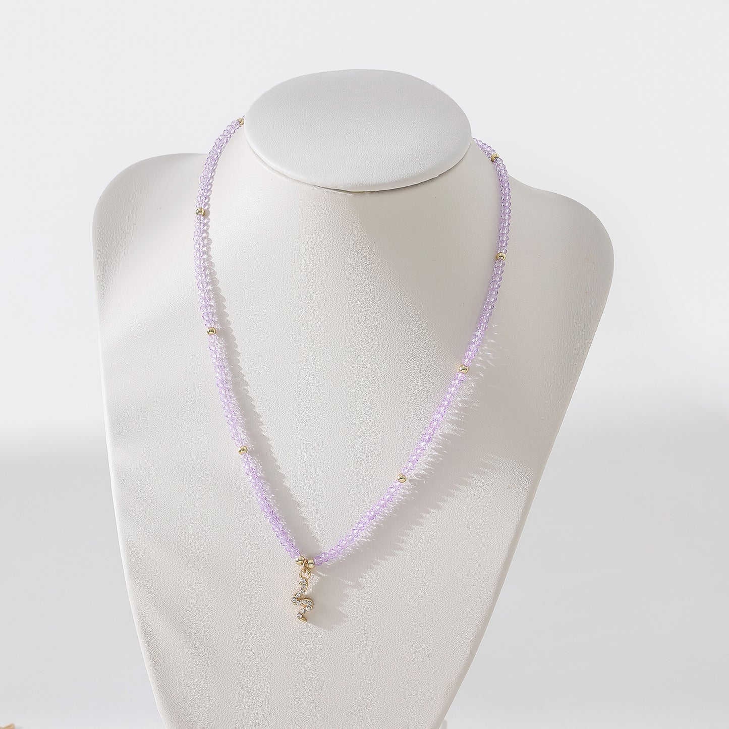 Gold Snake with rhinestones on assorted Beaded Necklace
