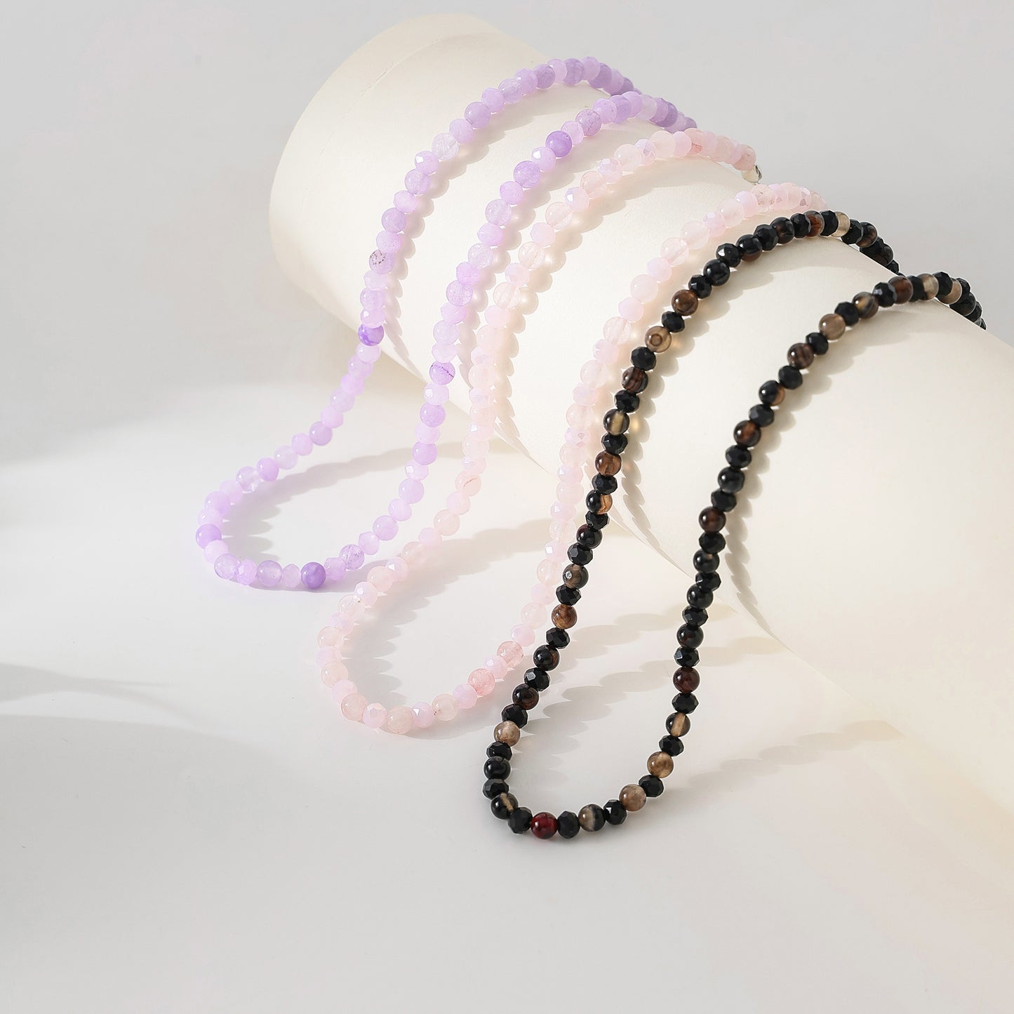 Exquisite Assorted Natural Stone and Crystal Bead Necklace - A Touch of Nature's Elegance