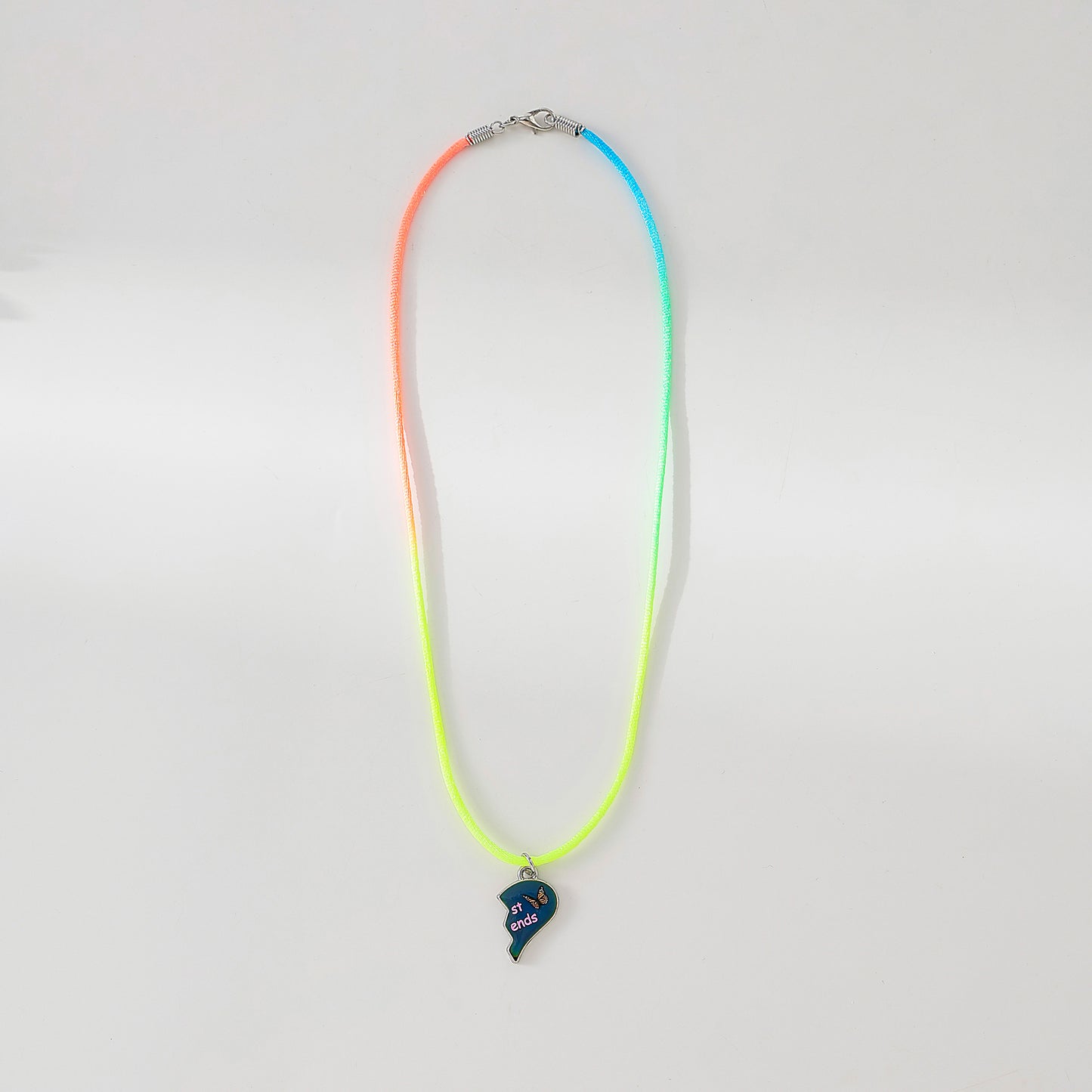 Butterfly - Adorned "Best Friends" Mood Necklace Set: Split Heart Design, Perfect Friendship Bond