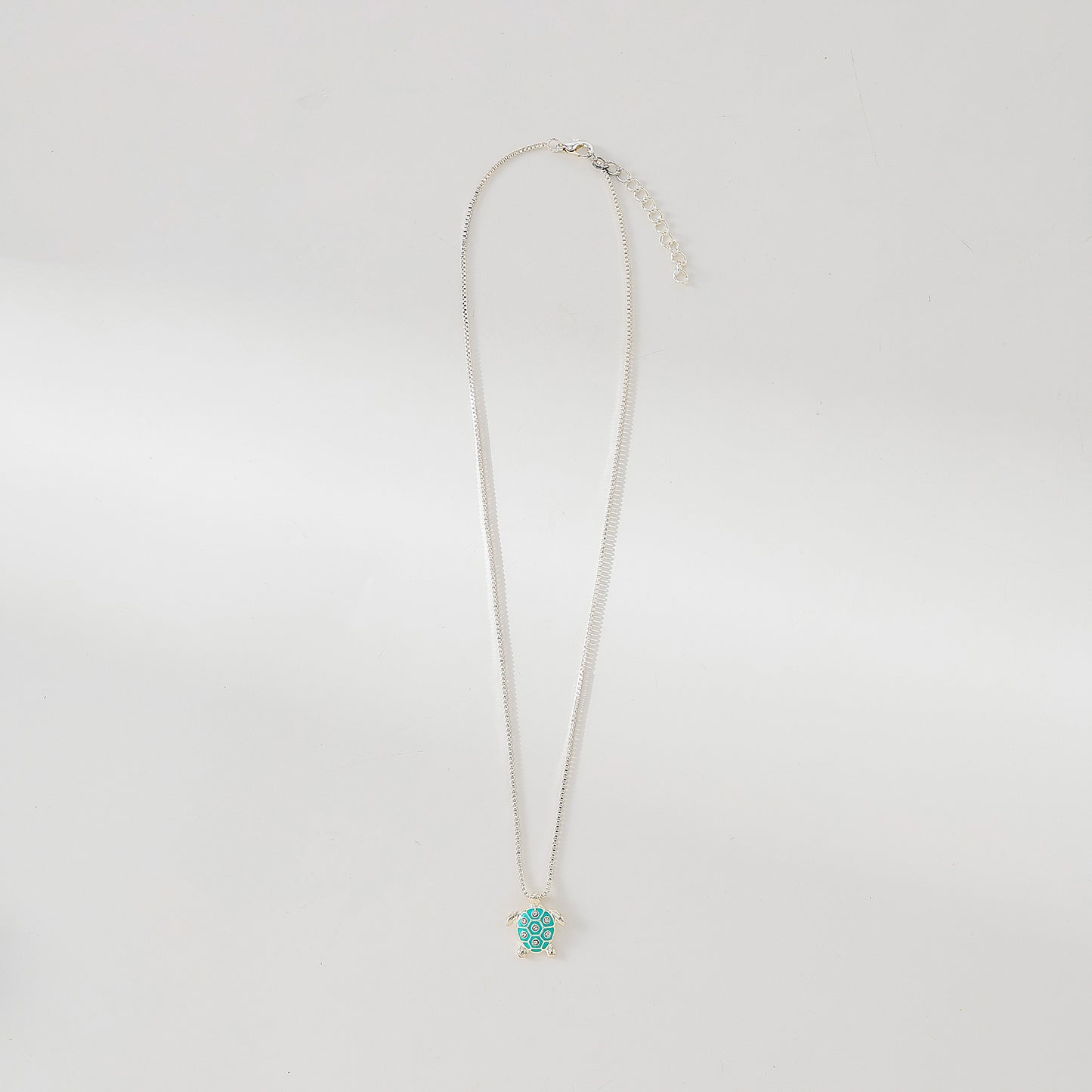Enamel Turtle with crystals Necklace