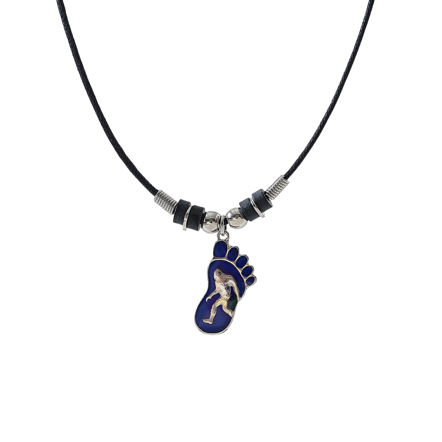 Mood Big Foot figure in Foot Print necklace