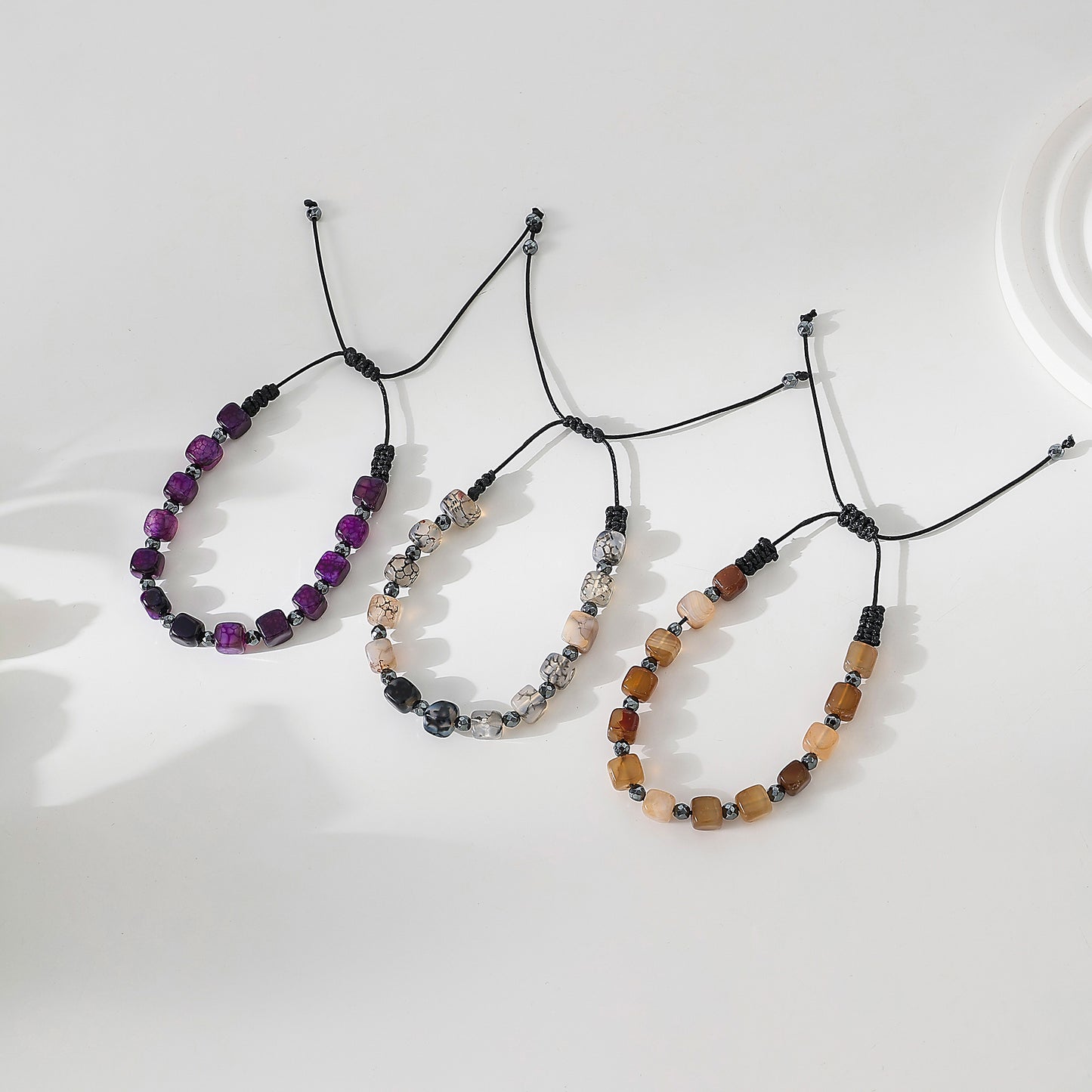 Stone with Hematite bead Bracelet assorted