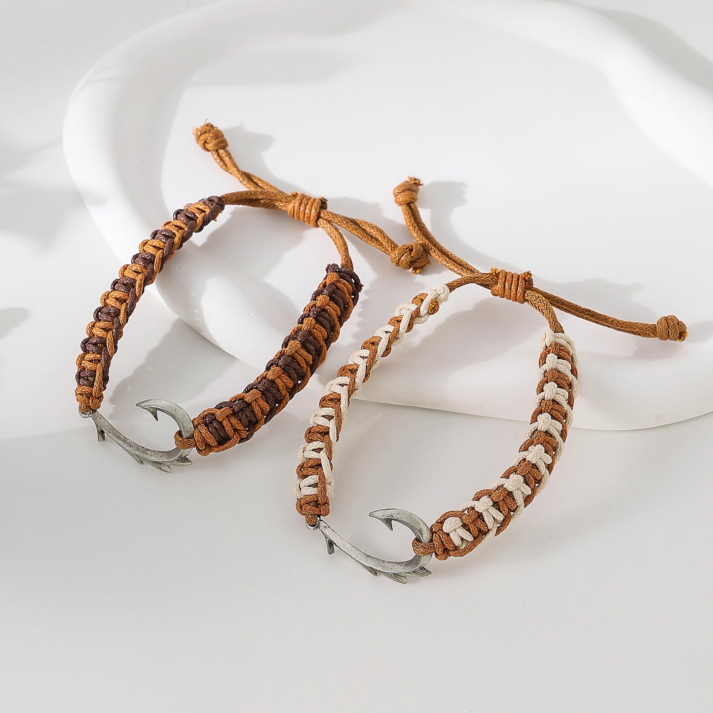 Braided Fish Hook Bracelet men's jewelry great gifts for all ages