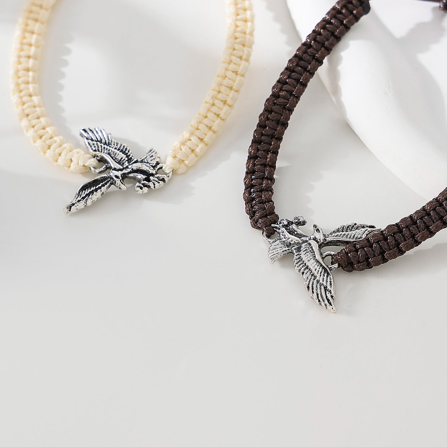 Assorted Macrame Bracelet with Silver Eagle fashion festival daily wear gift for all ages