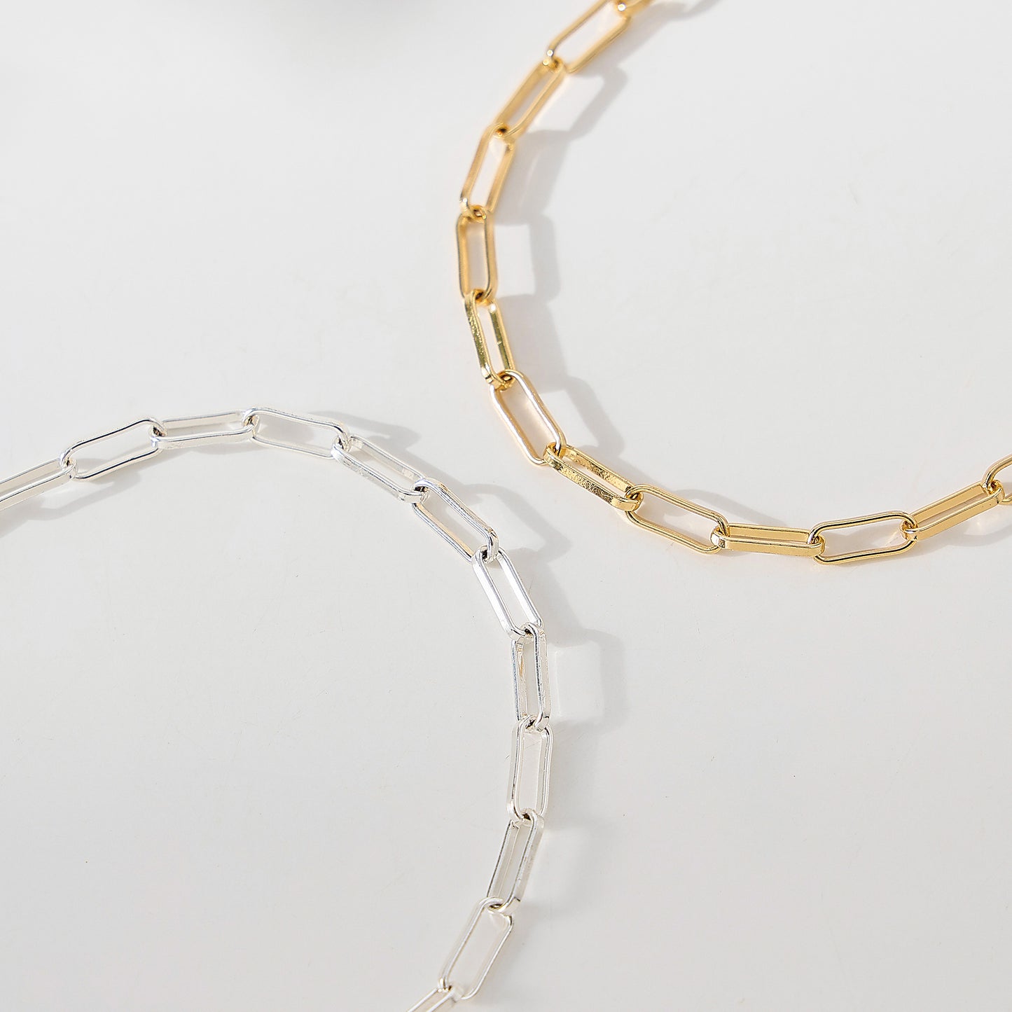 Link chain Anklet in Silvery and Golden assorted