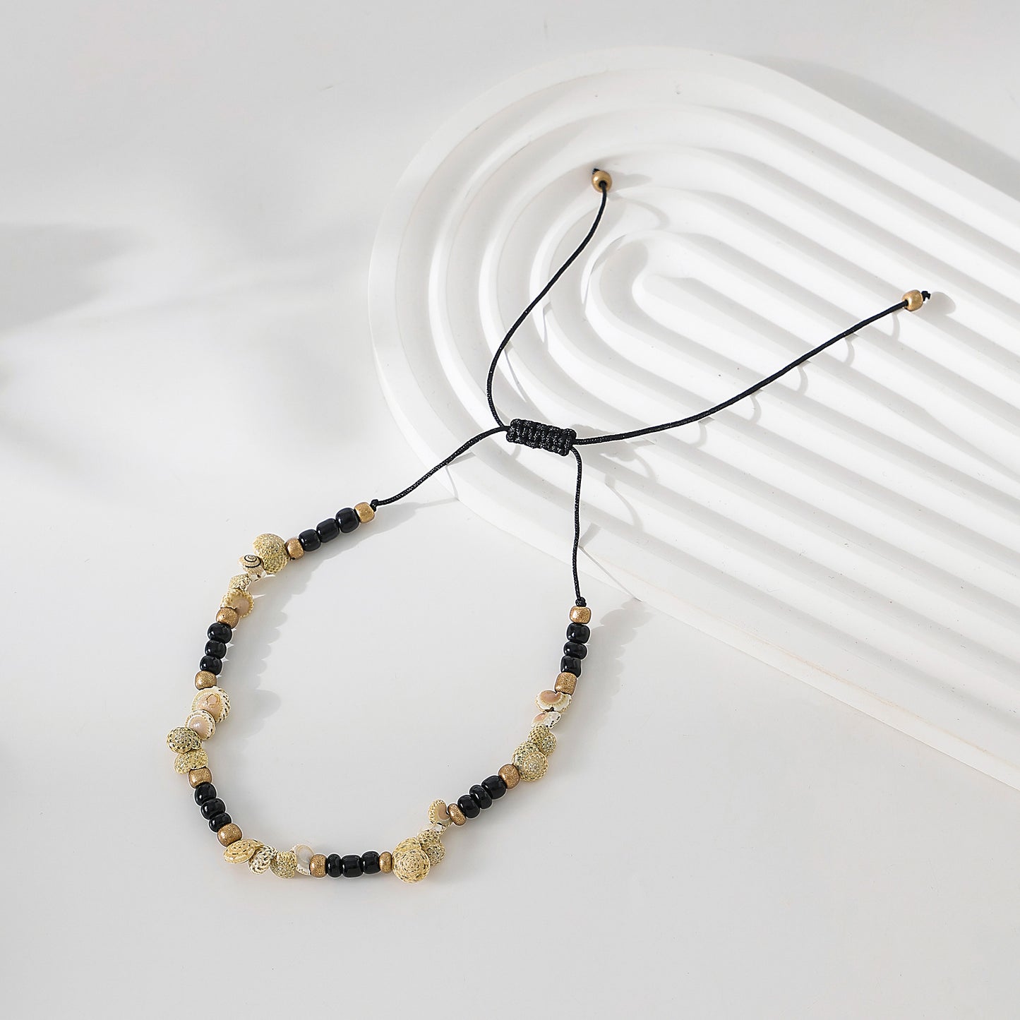 Assorted adjustable string Anklet with beads and Shells