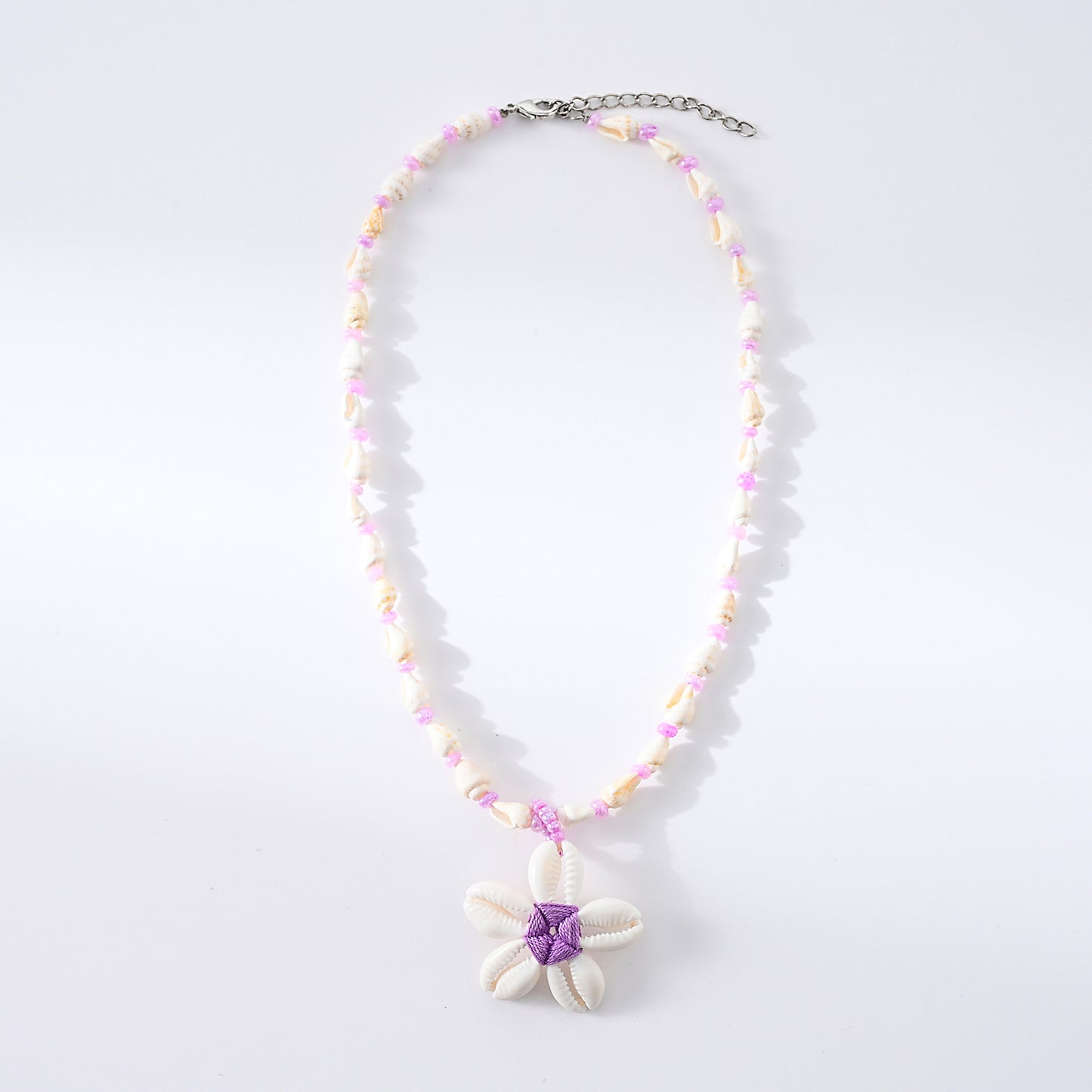 1pc Elegant Women's Cowrie Shell Necklace with Floral Design - Mother's Day/Beach Vacation Accessory