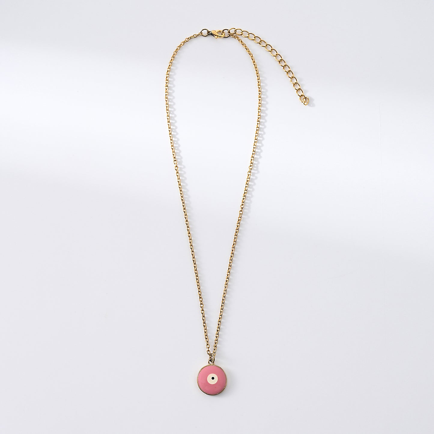1pc Fashion Bohemian Enamel Evil - Eye Pendants with Gold - Tone Chains Statement Necklaces Women for Everyday Wear