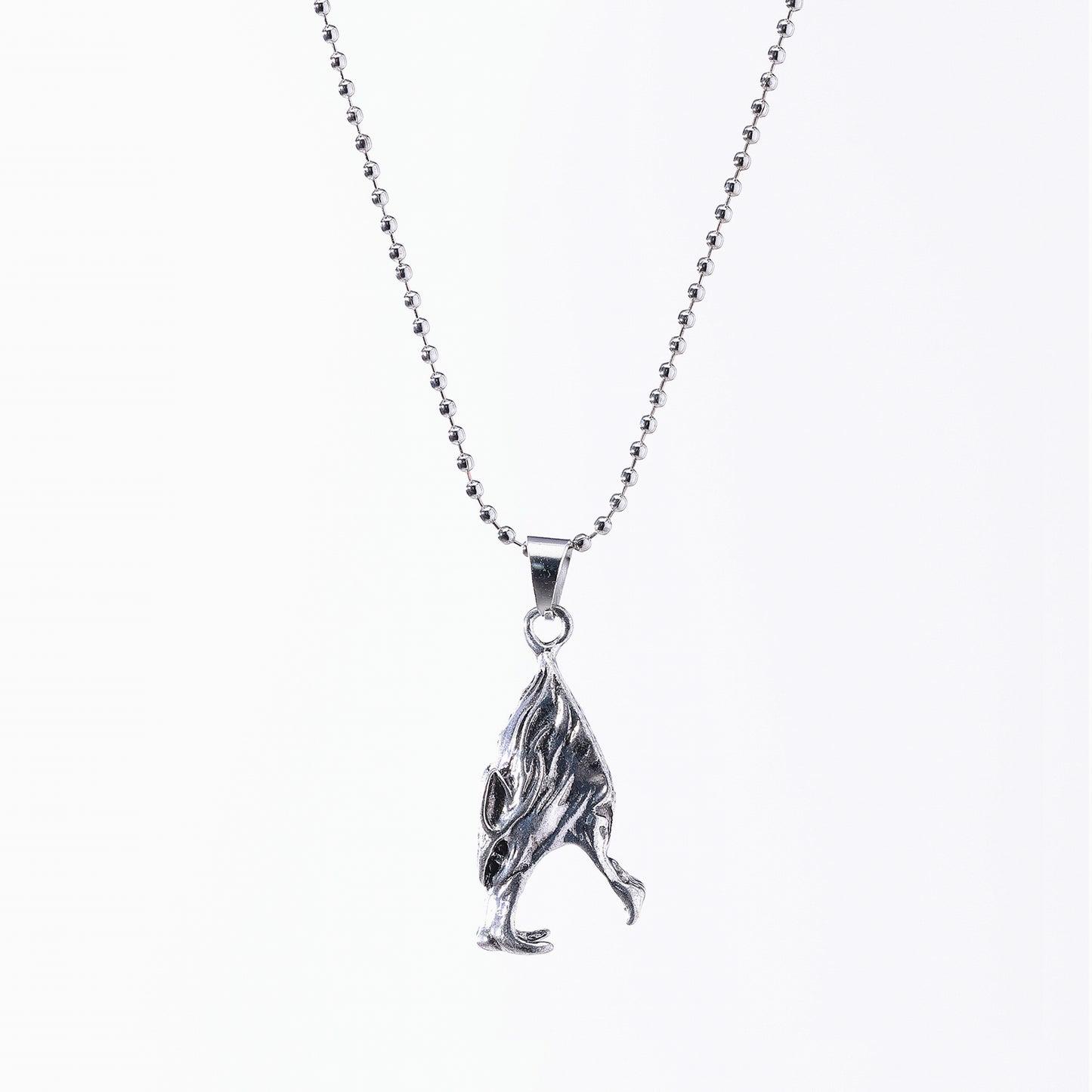 Wolf Head Pendant Necklace – Silver & Gold-Tone, Handcrafted Ball Chains with Detailed Wolf Motifs, Stylish Jewelry for Men & Women