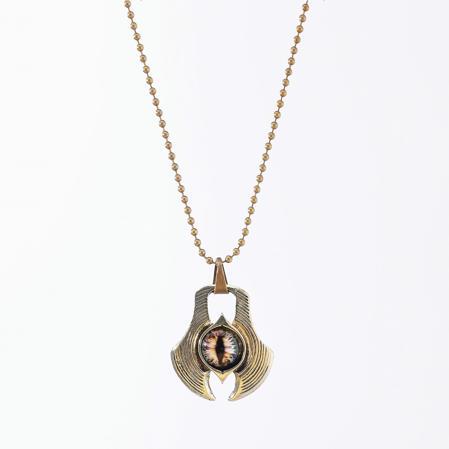 Dart & Eye Pendant Necklace | Gothic Fantasy Jewelry with Silver, Brass & Beaded Chains, Enchanted Green, Purple & Mystical Eye Designs