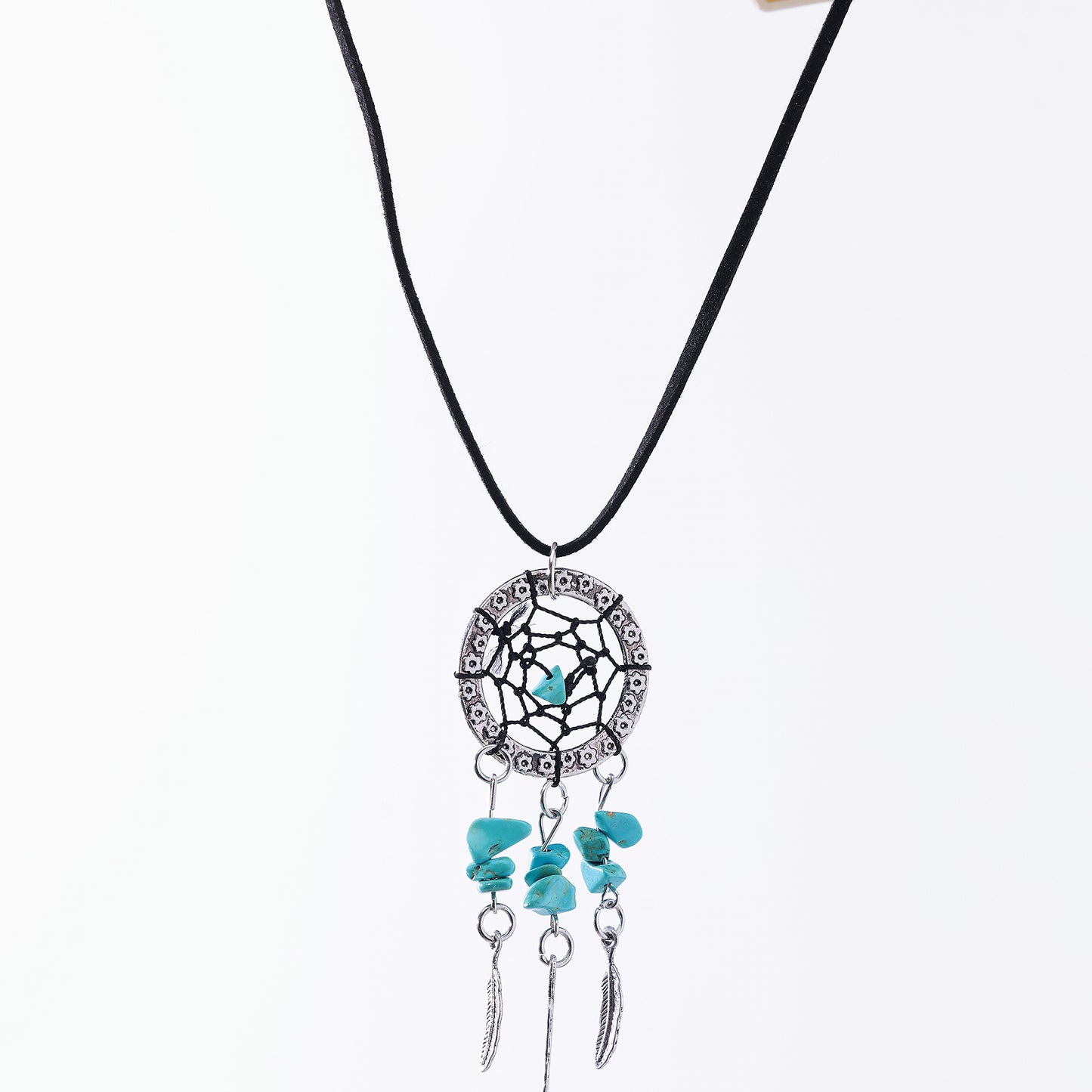 Bohemian - Style Large Dreamcatcher Gemstone Necklace for Women - Handcrafted with Crystals and Natural Stones, Boho Chic Jewelry