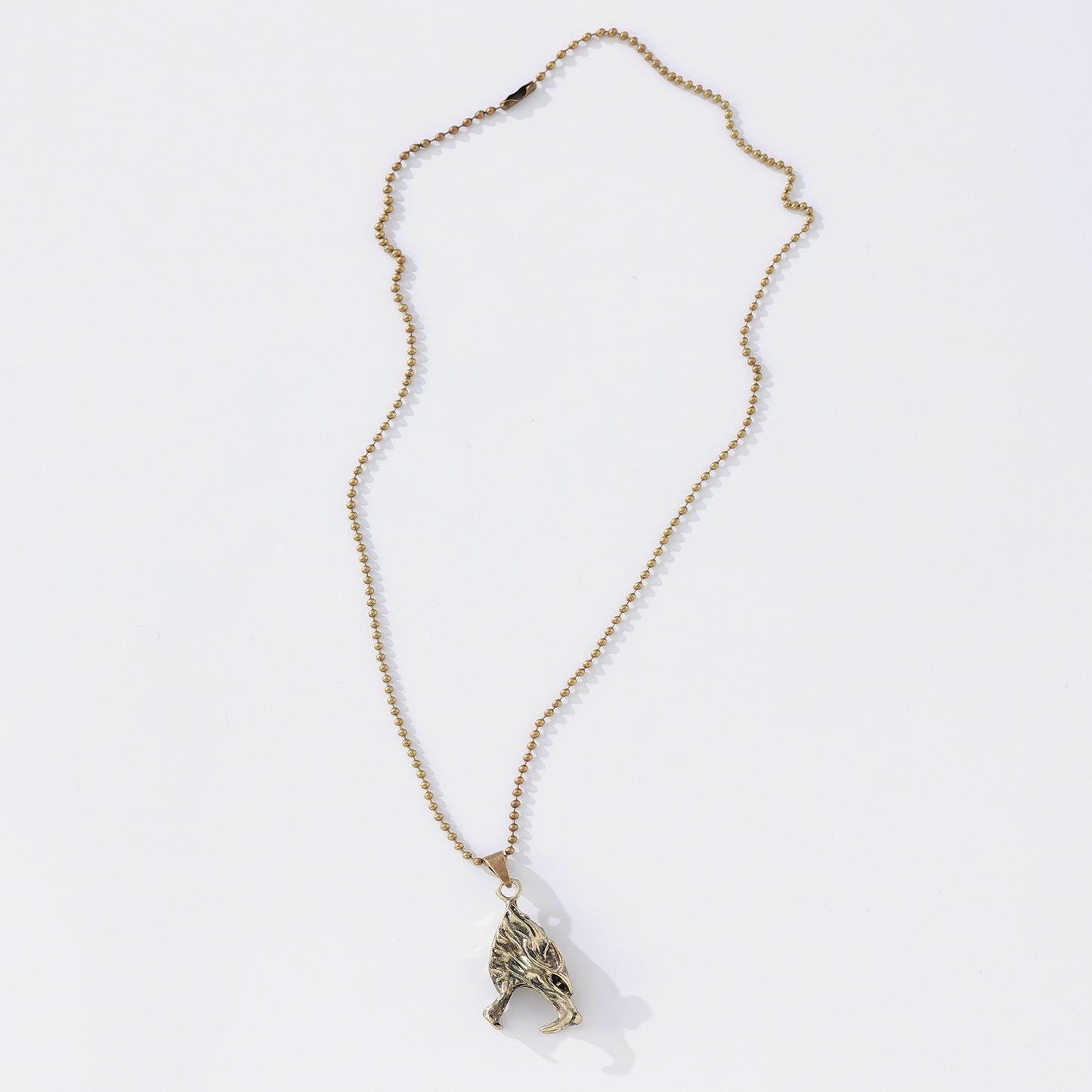 Wolf Head Pendant Necklace – Silver & Gold-Tone, Handcrafted Ball Chains with Detailed Wolf Motifs, Stylish Jewelry for Men & Women