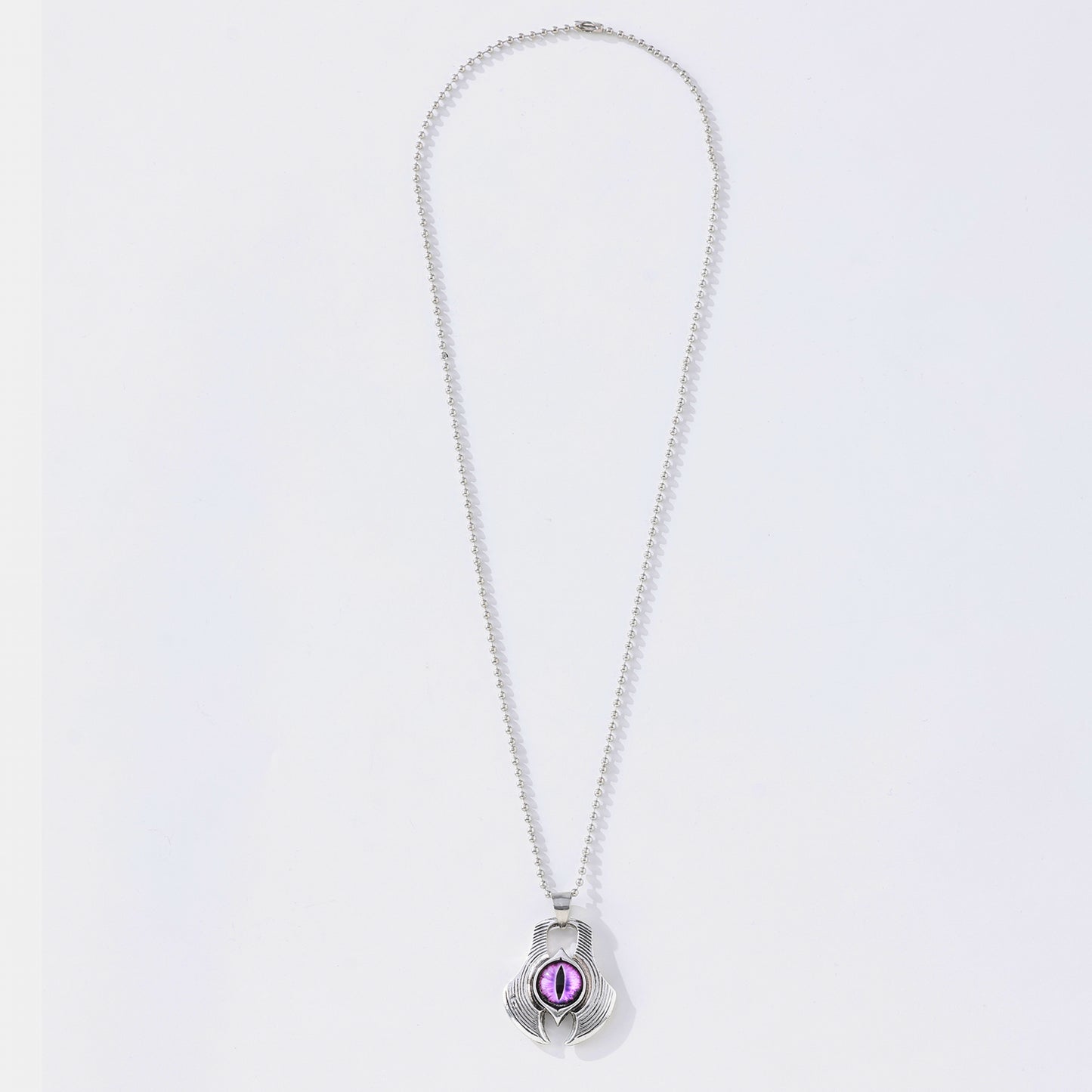 Dart & Eye Pendant Necklace | Gothic Fantasy Jewelry with Silver, Brass & Beaded Chains, Enchanted Green, Purple & Mystical Eye Designs