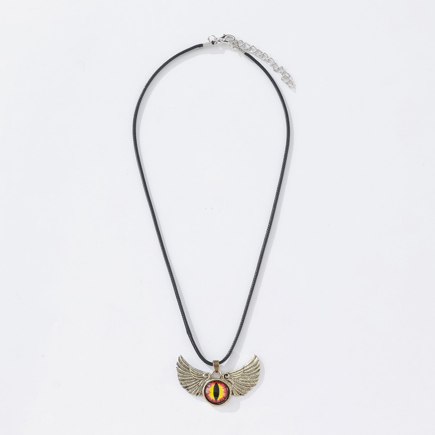 Wing & Eye Pendant Necklace – Assorted Silver & Gold Finishes, Handcrafted Celestial & Gothic Jewelry with Iridescent & Gradient Eye Designs, Stylish Accessories for Men & Women