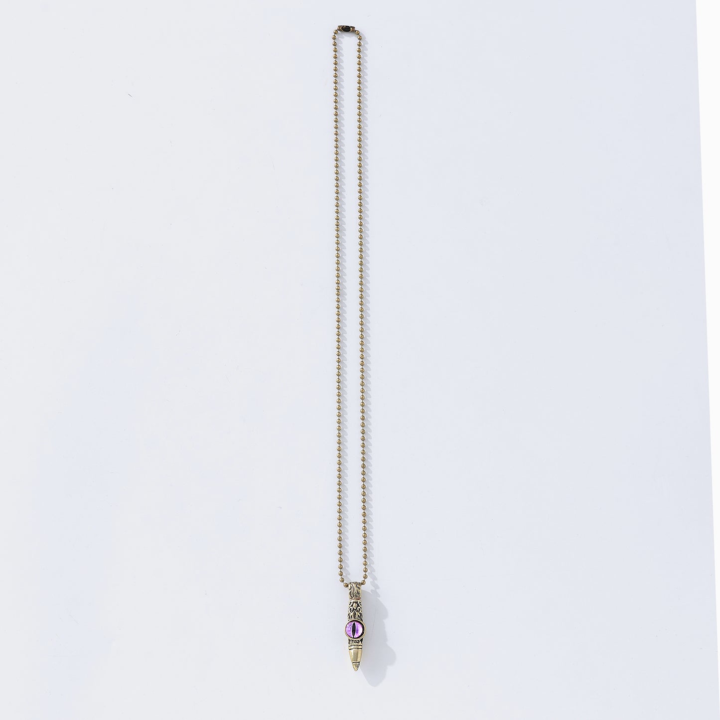 Mystic Eye & Vintage Bullet Pendant Necklace | Silver & Antique Gold Finish, Unique Eye & Gemstone Designs for Women